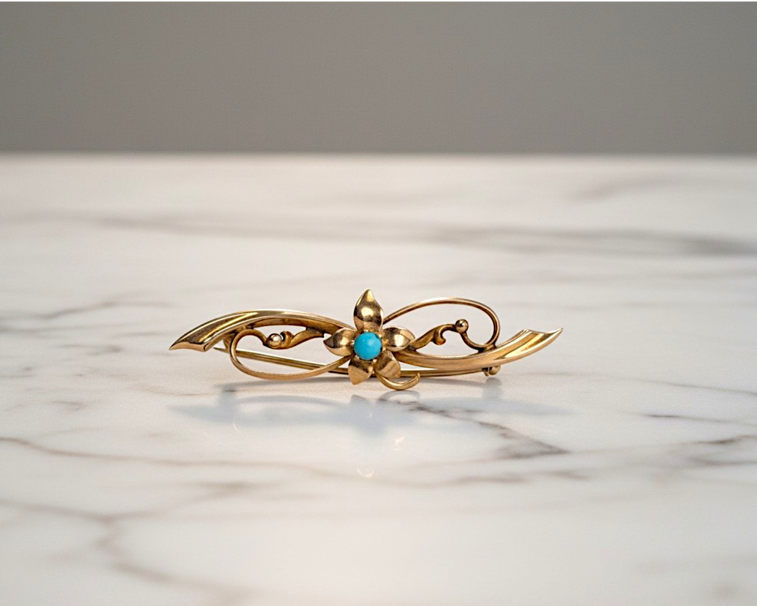 antique turquoise brooch