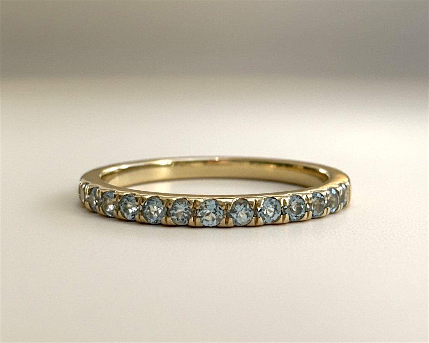 aquamarine stacking ring