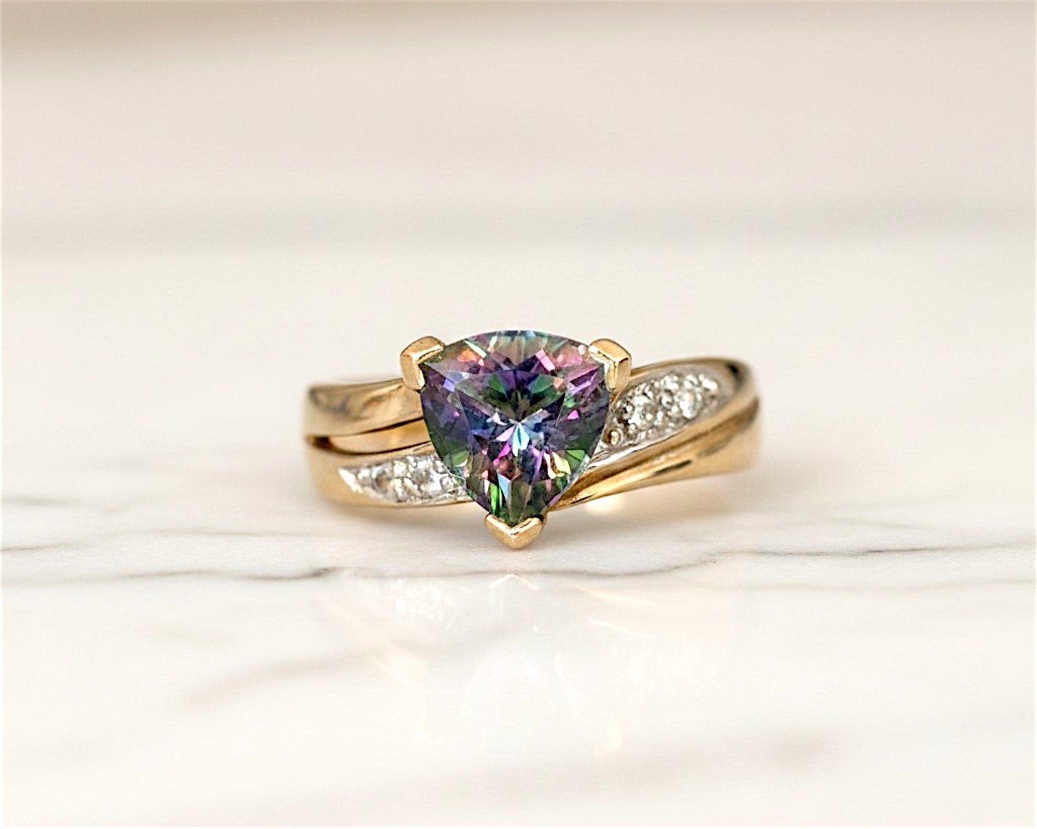 mystic topaz ring