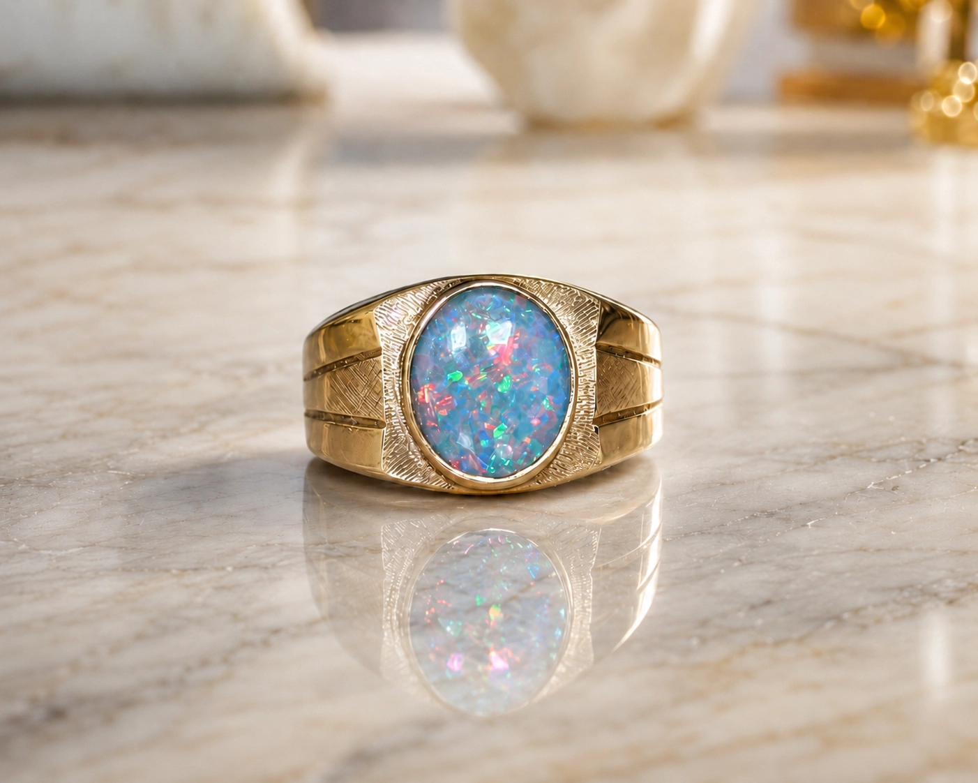 1930s opal signet ring