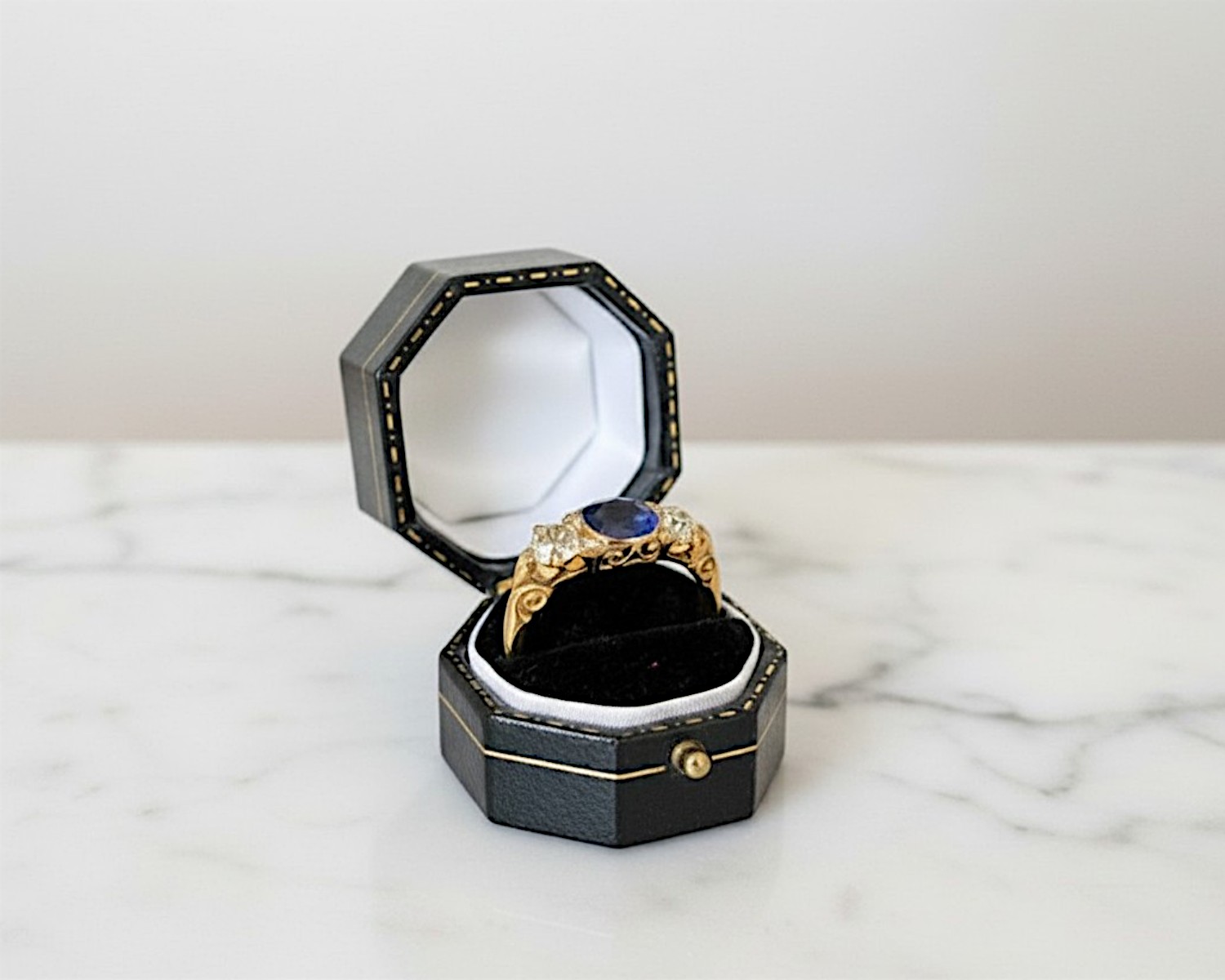 victorian paste ring in box