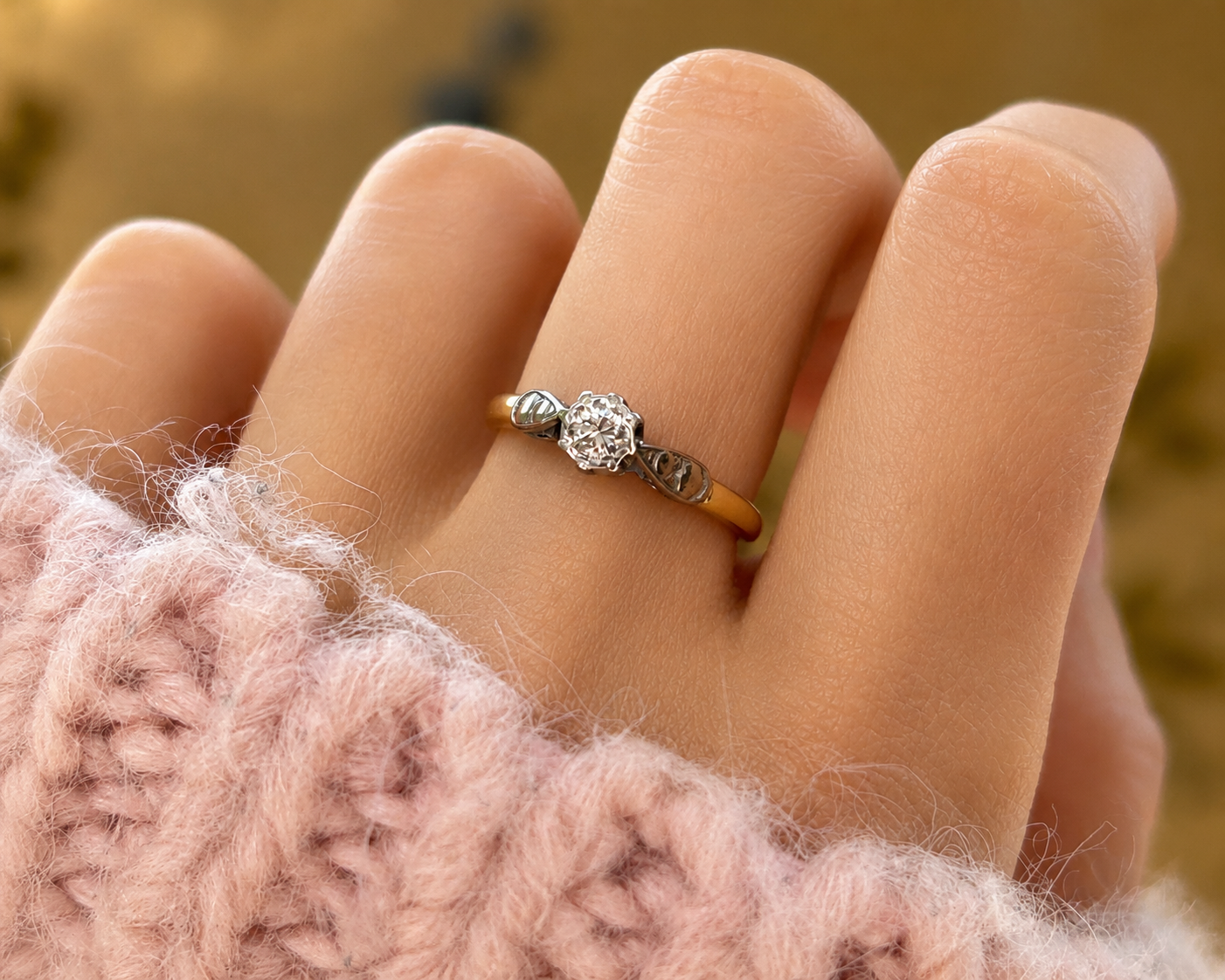 1958 diamond solitaire ring