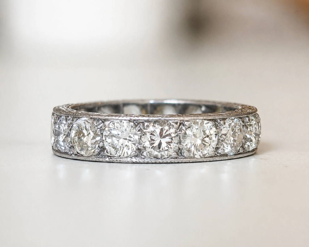 antique 3.5ct eternity ring for sale in Leeds