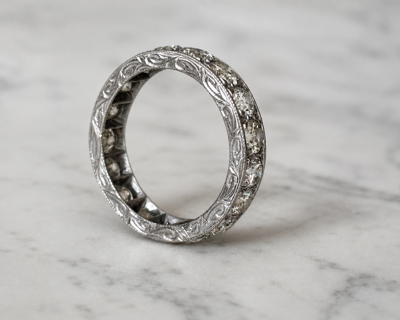 3.5ct diamond eternity ring on side