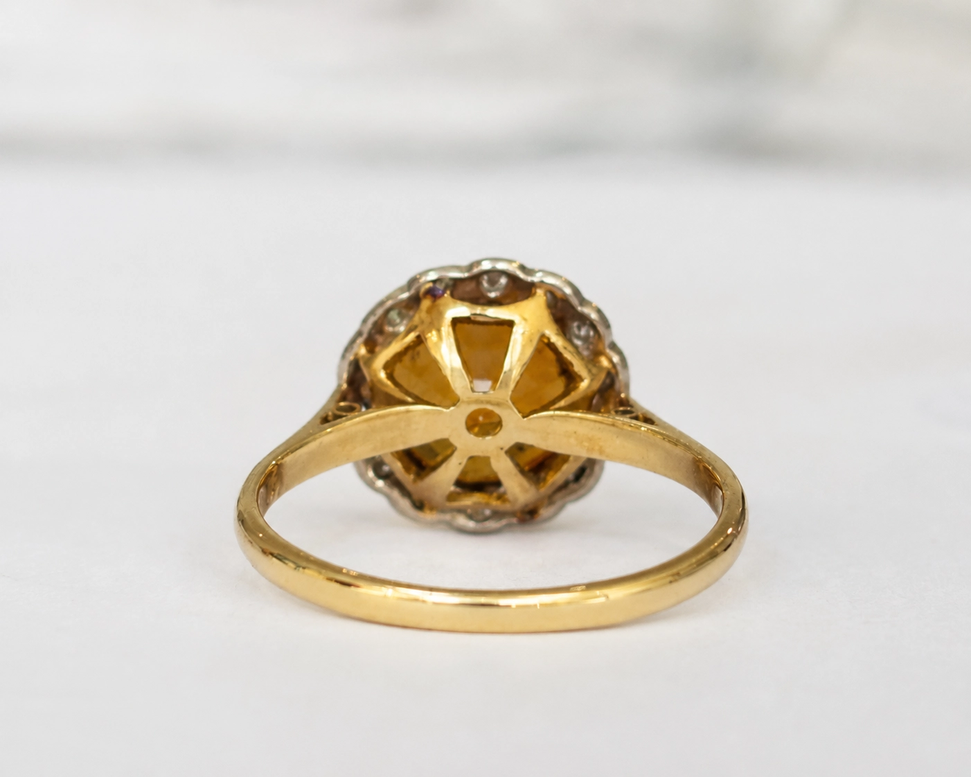 antique citrine back