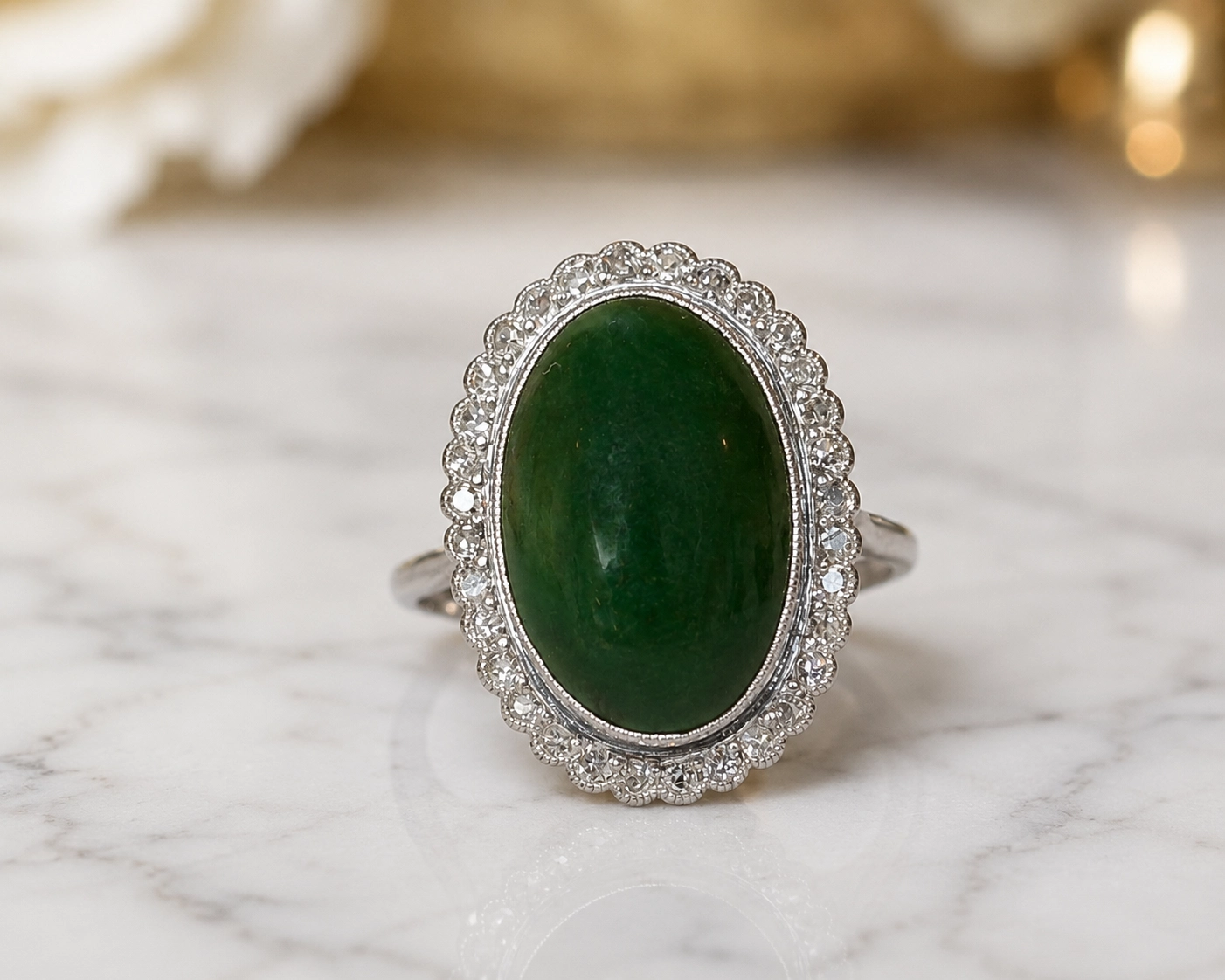 chalcedony cluster ring