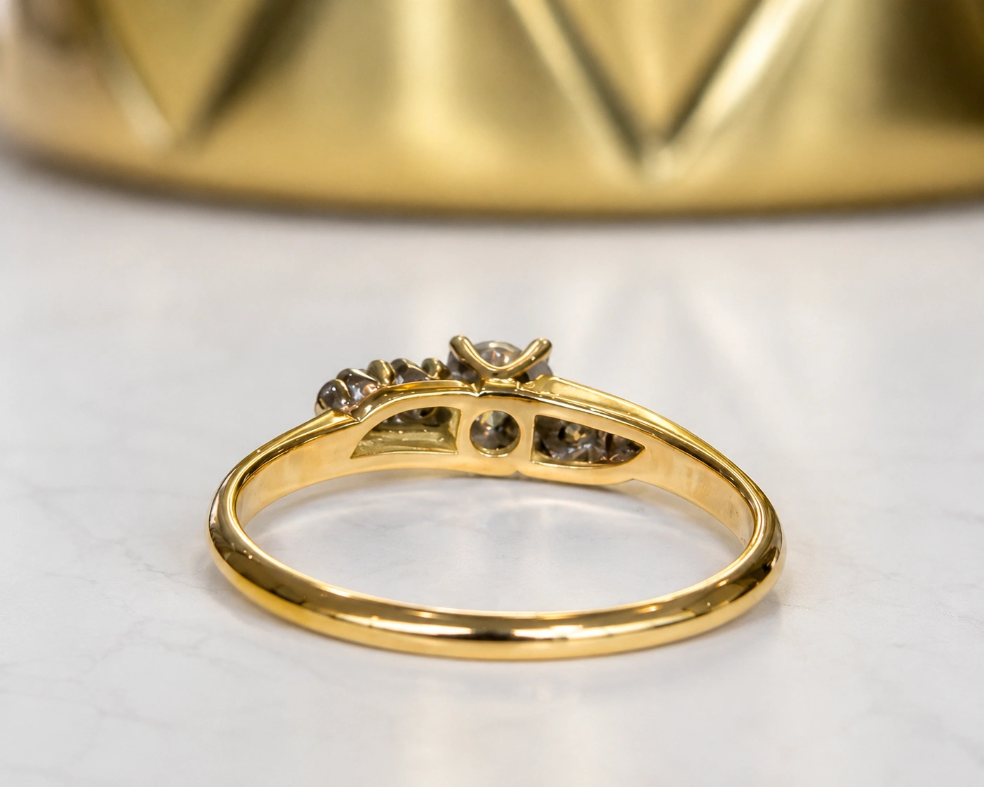 diamond ring back view