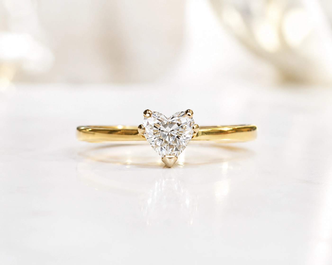 heart cut diamond ring