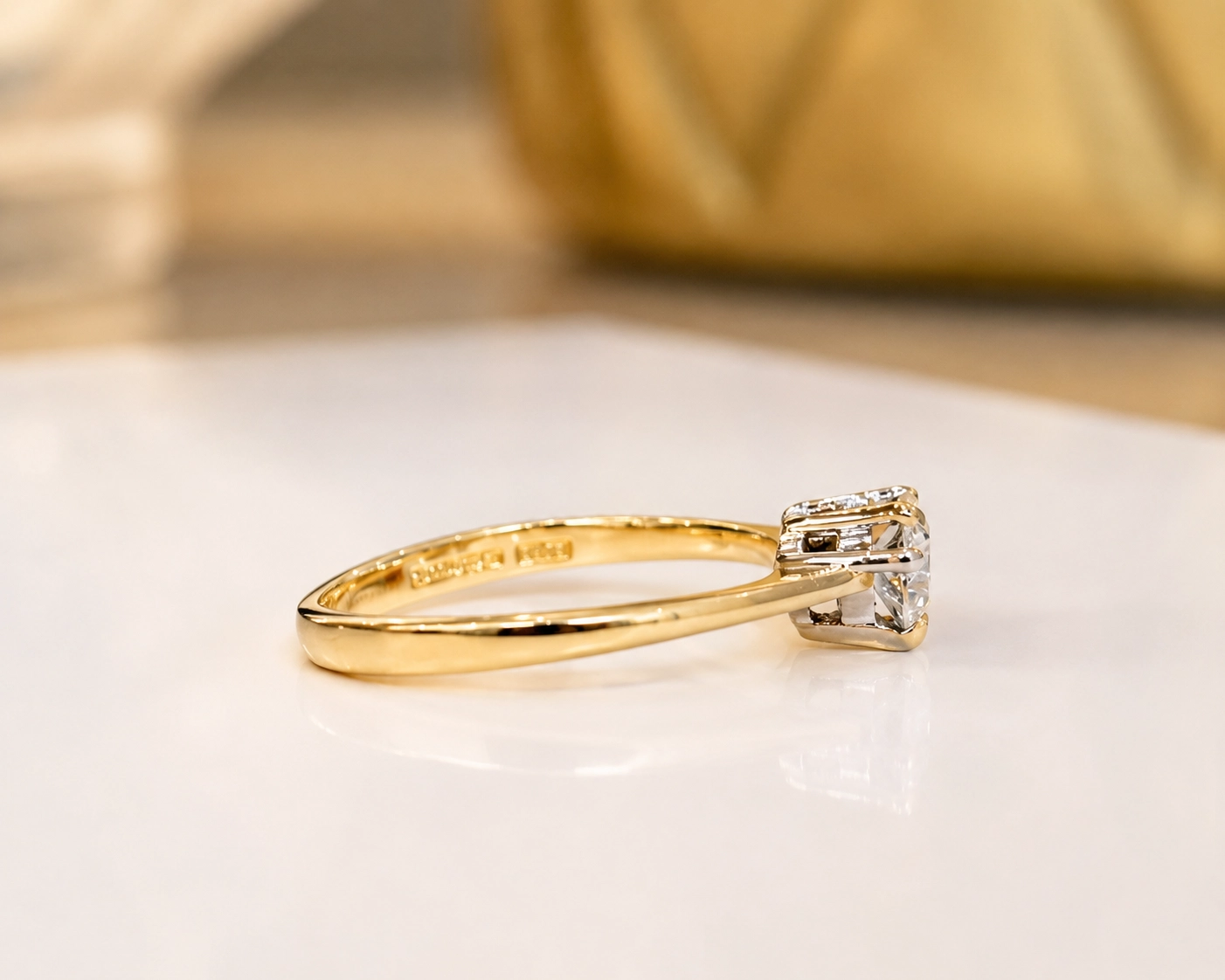 heart ring side view