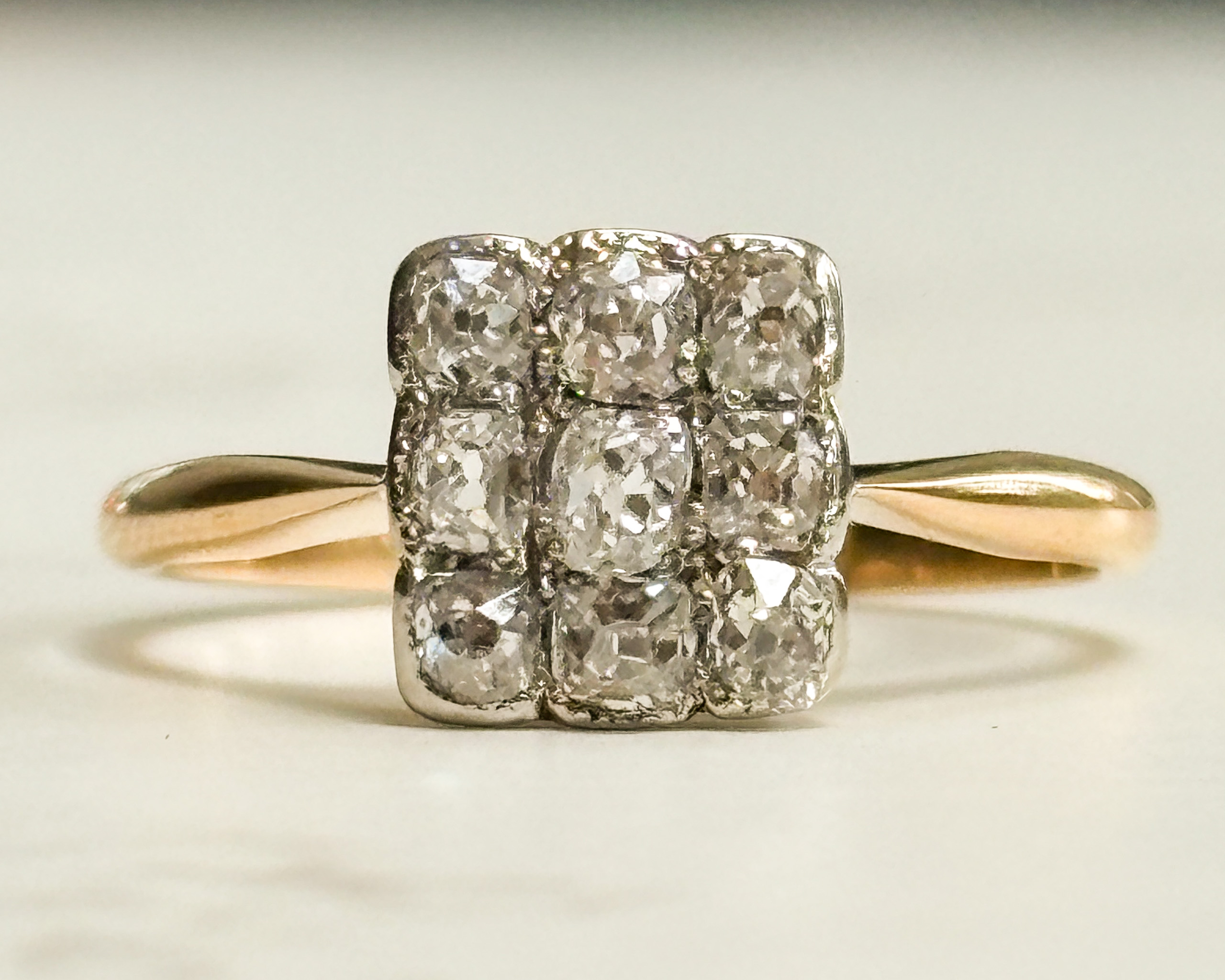 Art Deco diamond panel ring