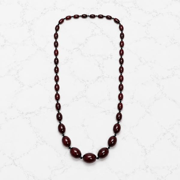 antique Bakelite beads flatlay