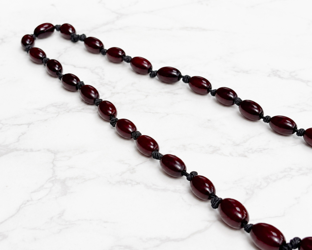 antique Bakelite beads side view