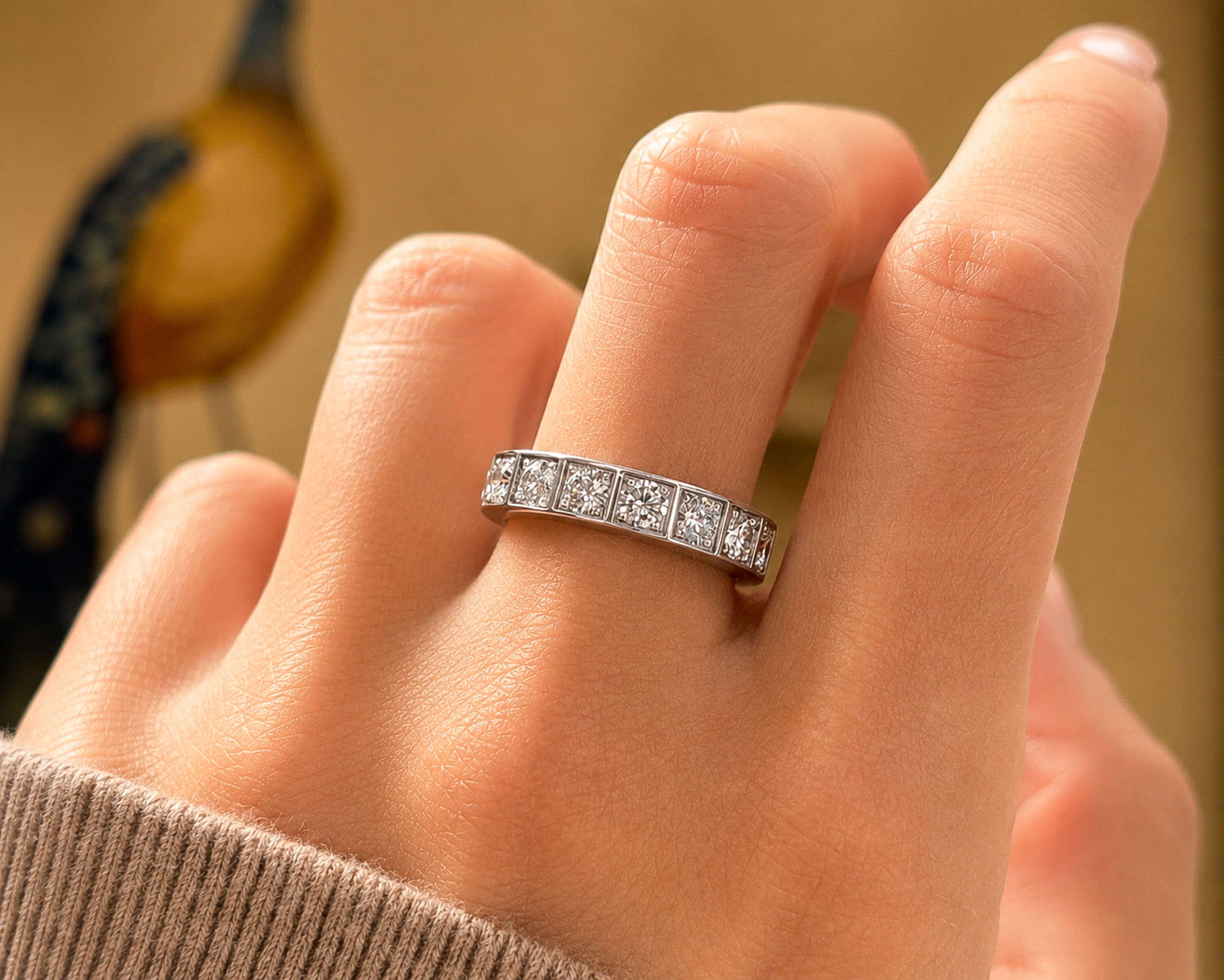 cartier ring on finger