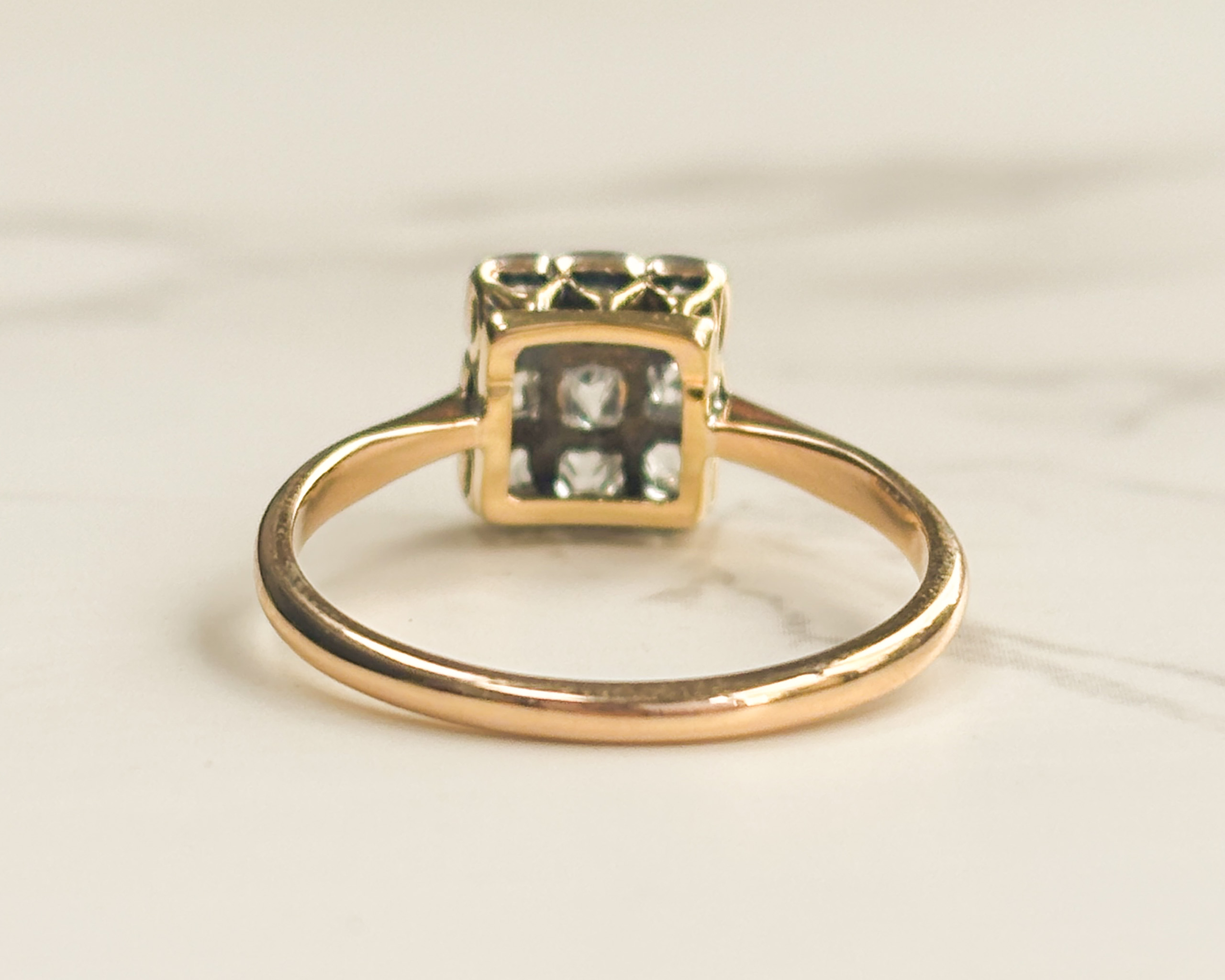 diamond panel ring back