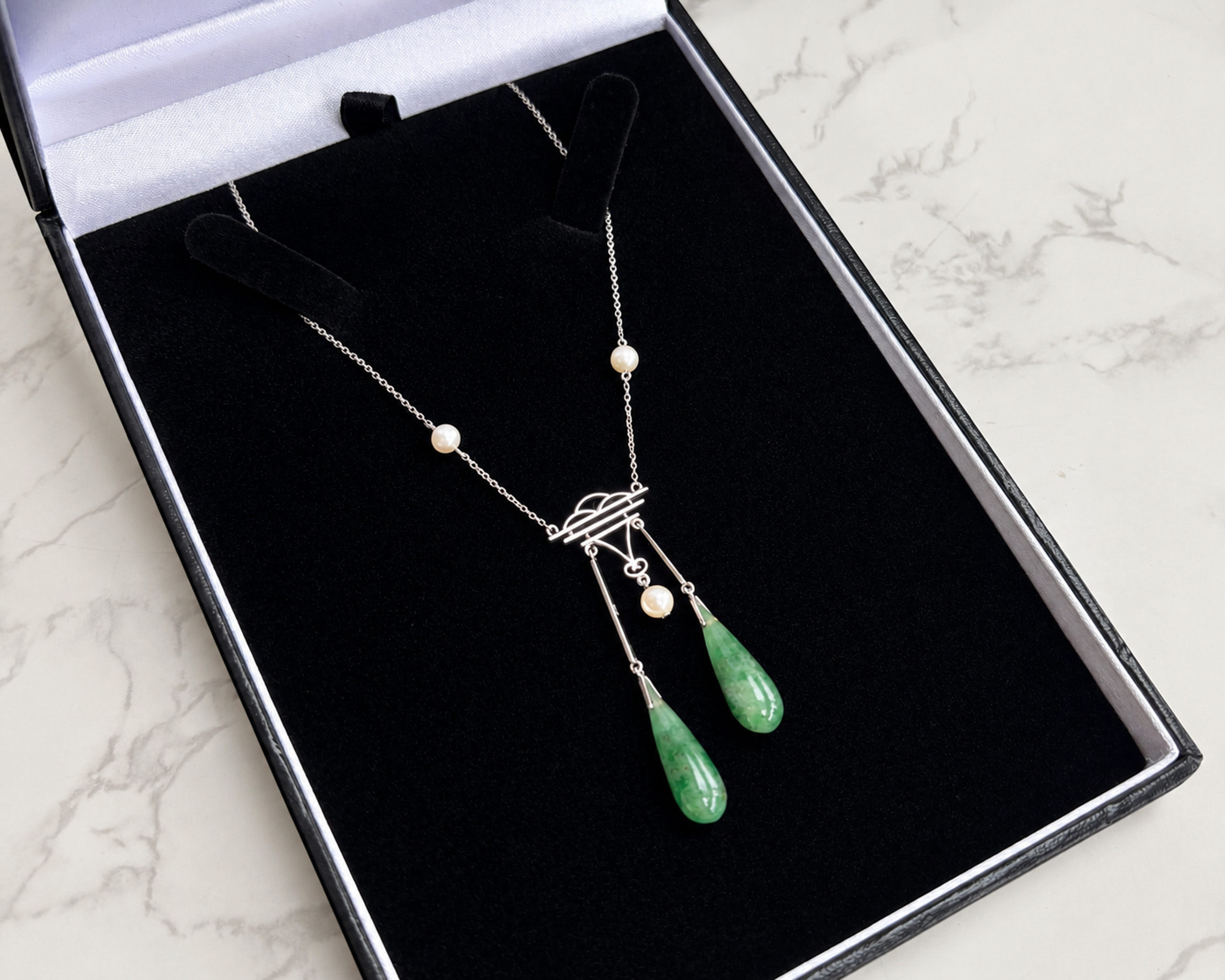jade necklace in box