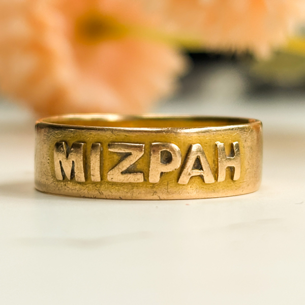 antique Victorian 18ct gold mizpah ring for sale