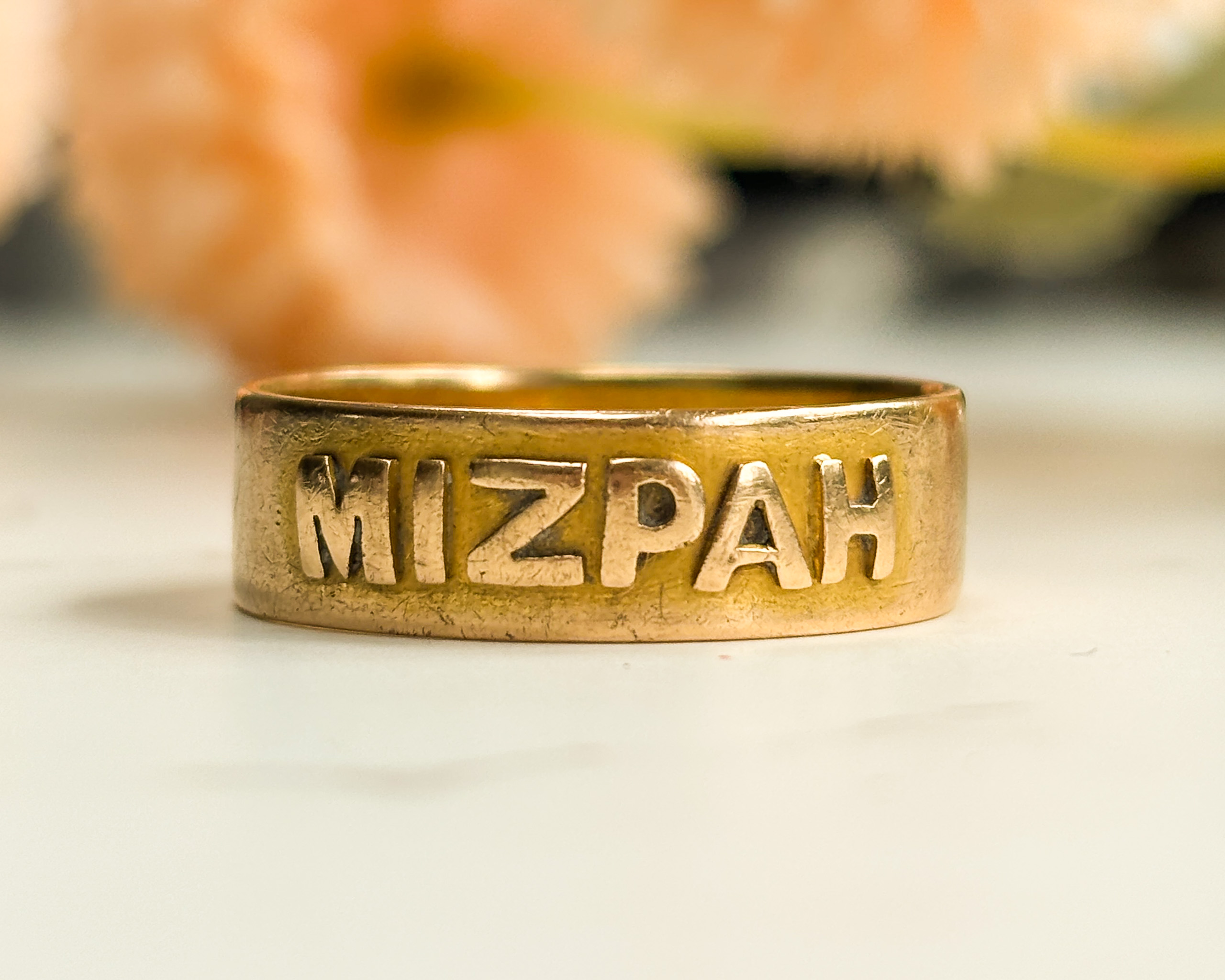 mizpah gold ring