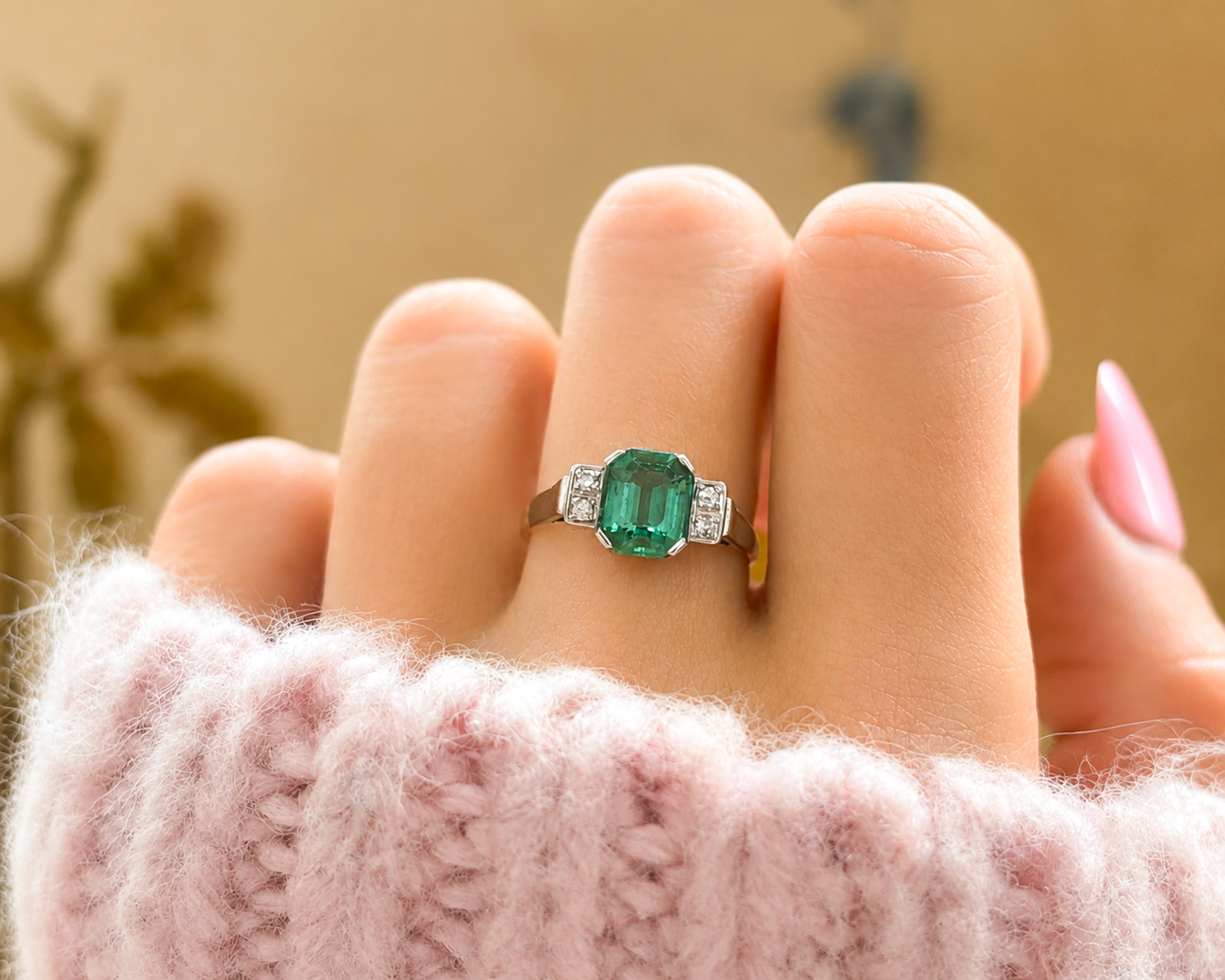 tourmaline ring on hand