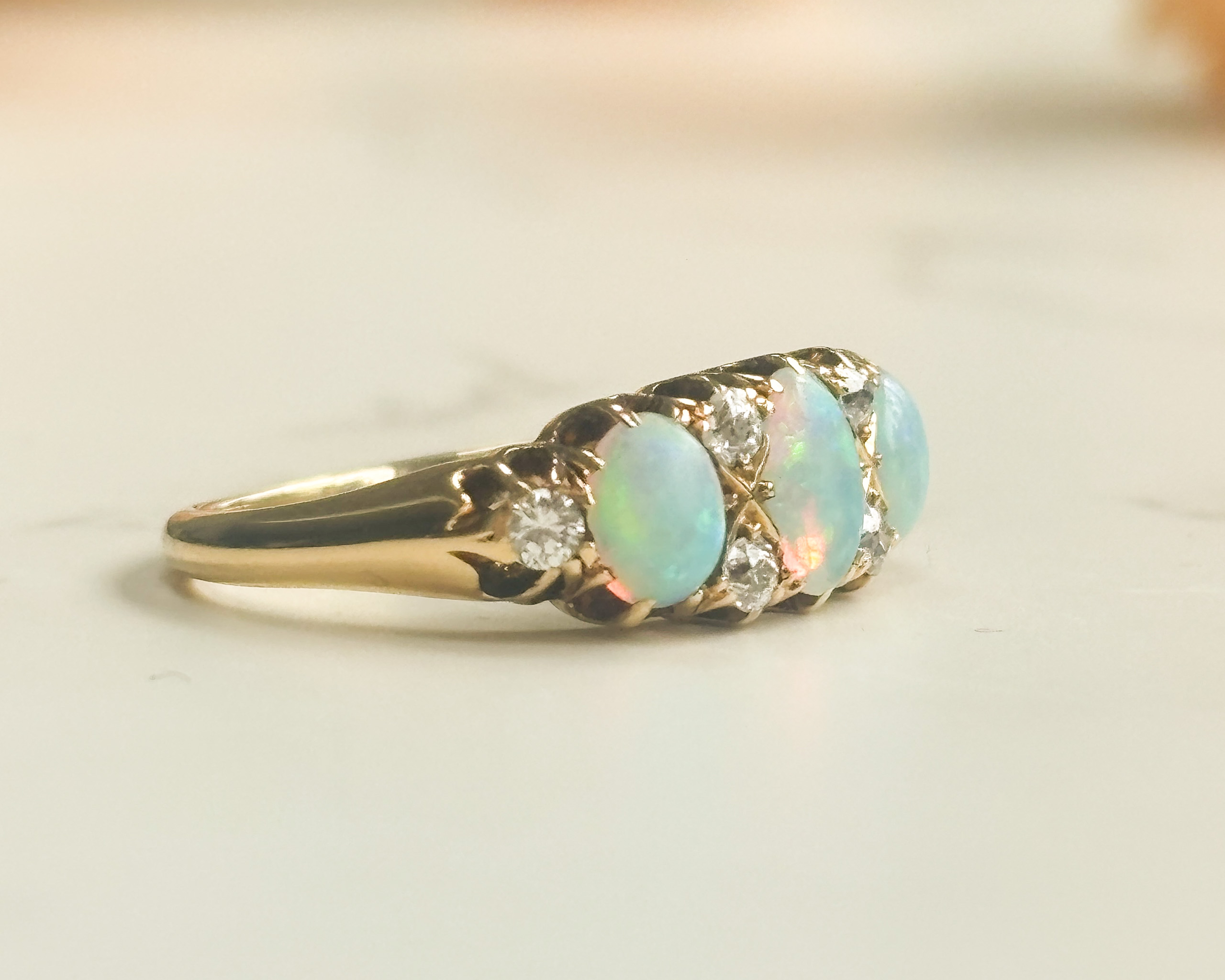 victorian opal side of ring