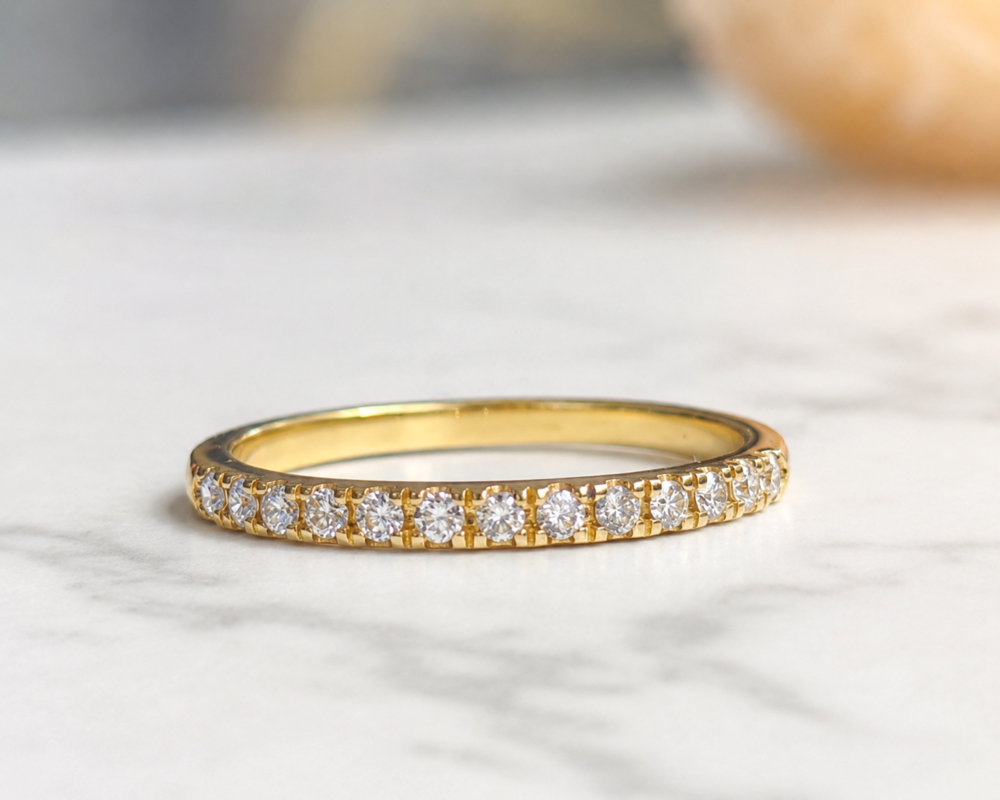 18ct gold diamond half eternity ring for sale in Leeds