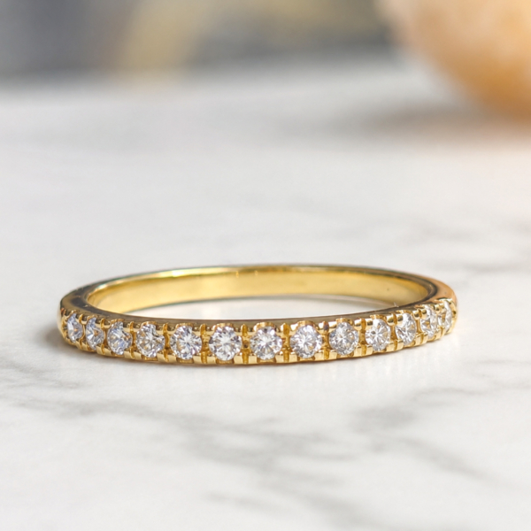 18ct gold diamond half eternity ring for sale in Leeds