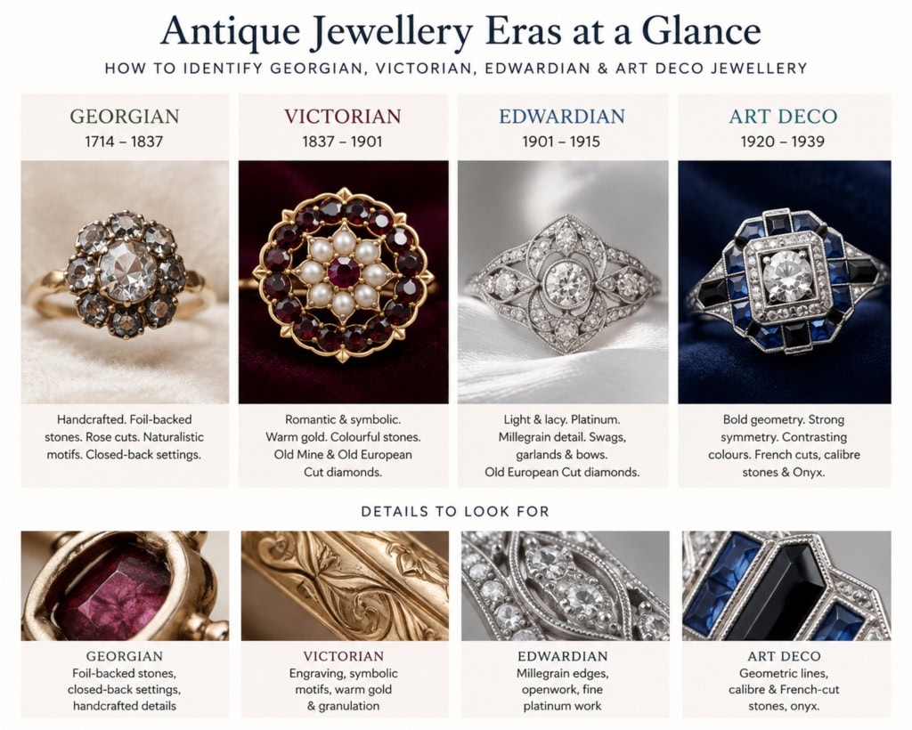antique jewellery eras at a glance