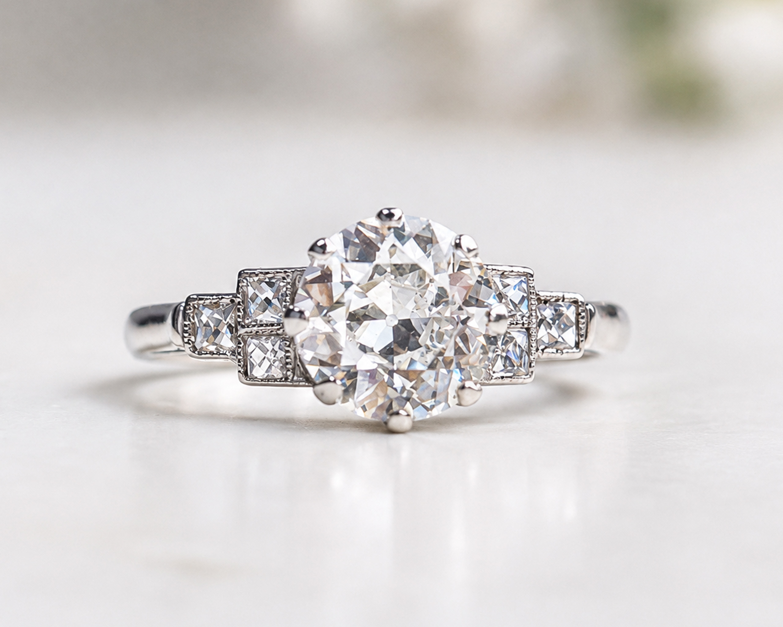 art deco 1.33ct ring