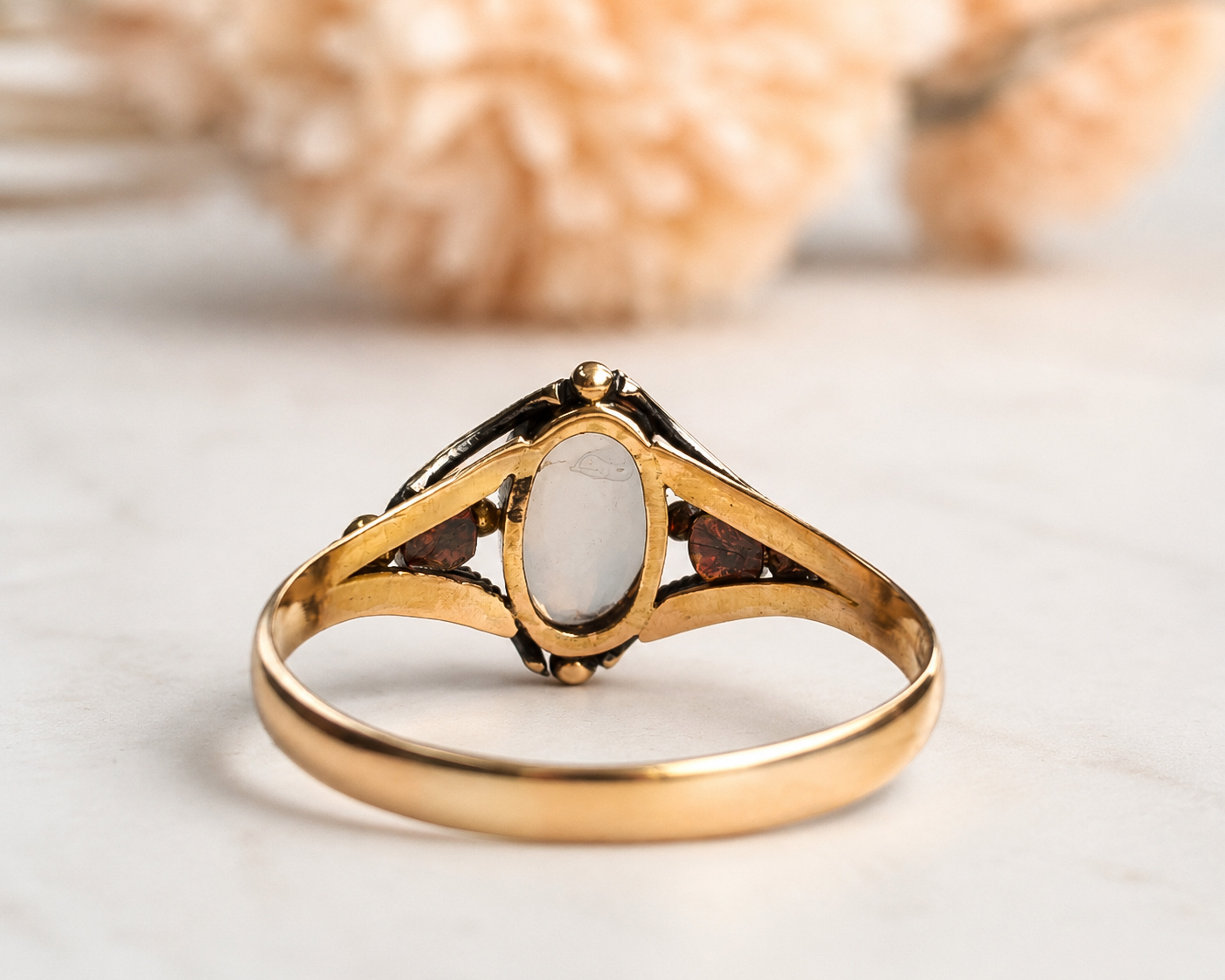 opal and ruby ring back