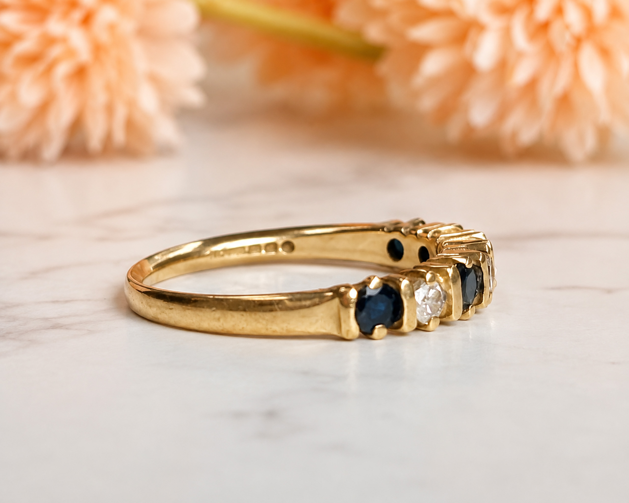 sapphire stacking ring side