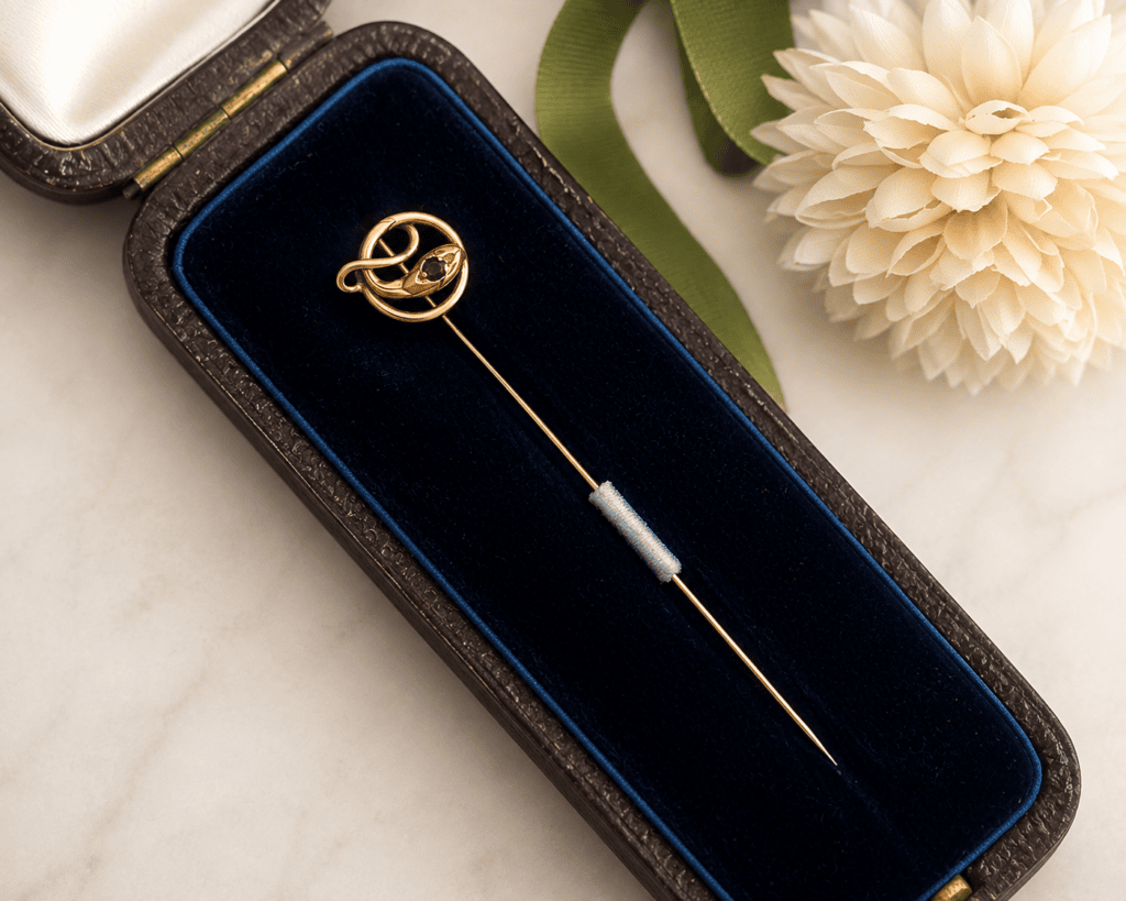 Victorian snake stick pin