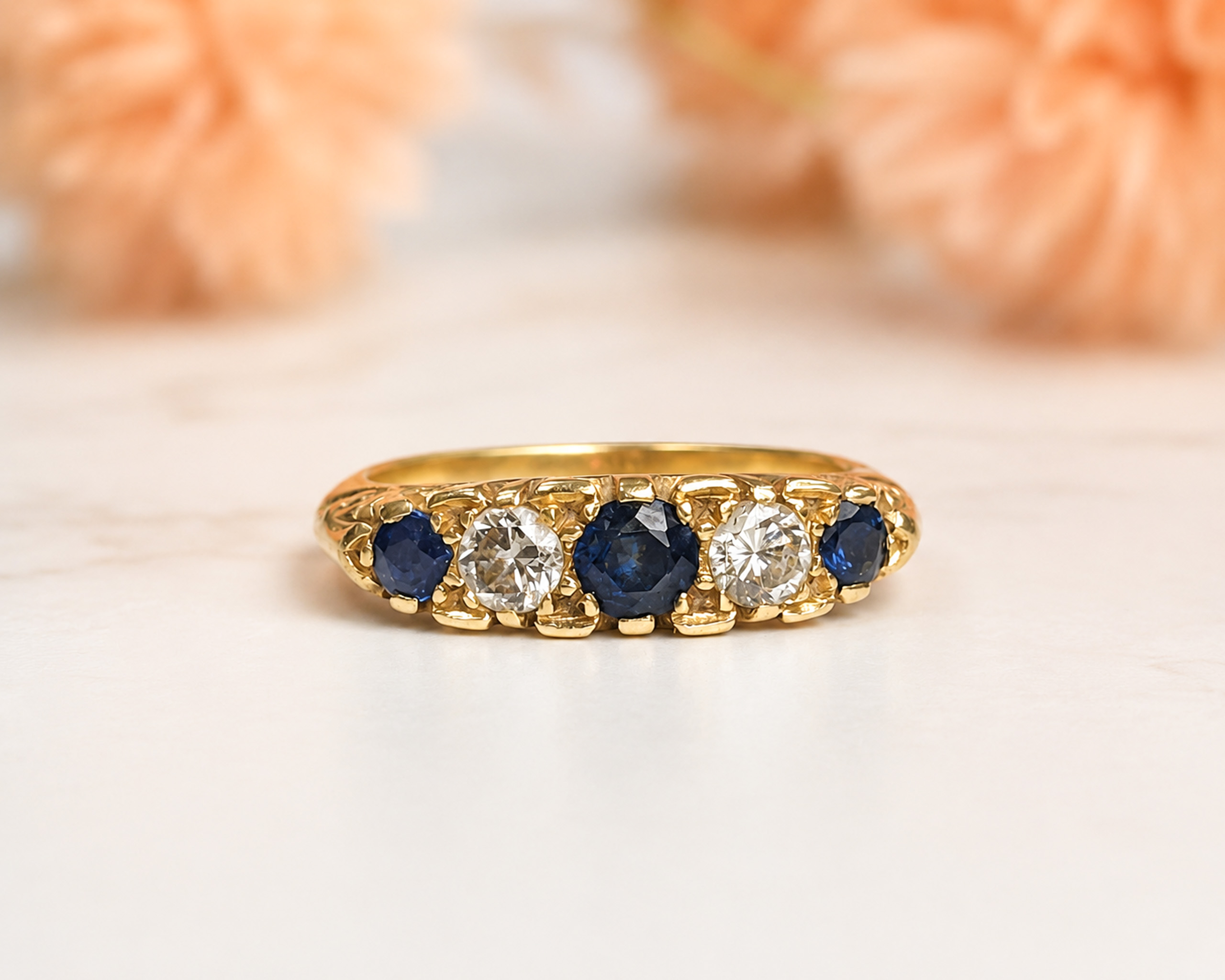 vintage sapphire gypsy ring
