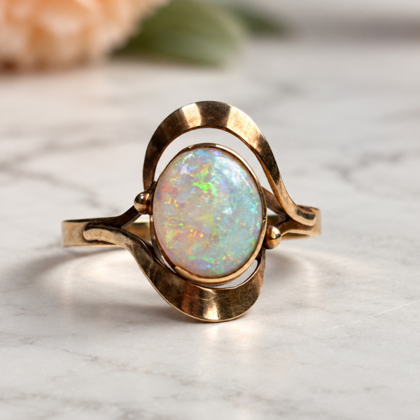 1930s opal ring in 9ct gold for sale in Leeds