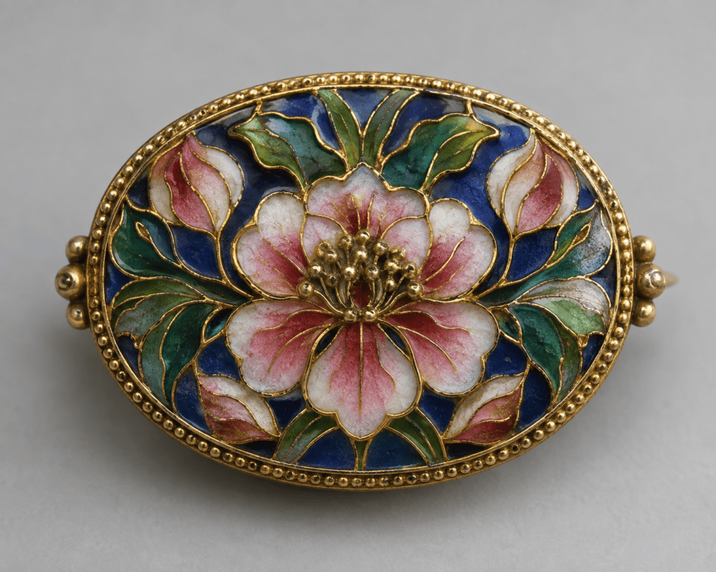 An example of a Cloisonne brooch