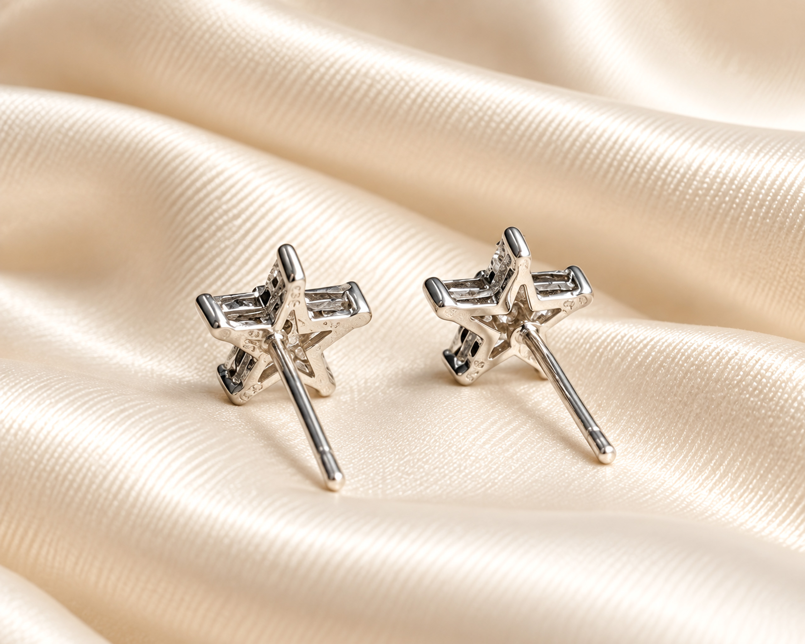 diamond star studs backs