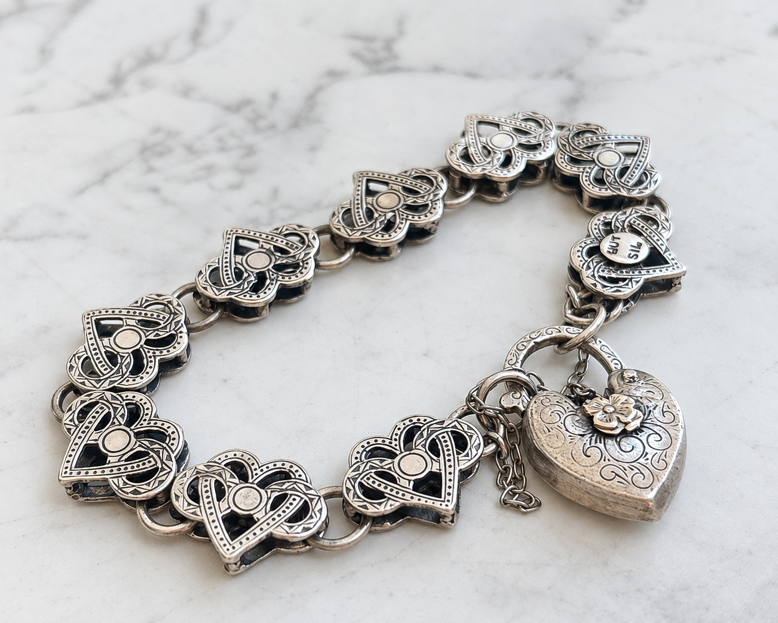 victorian silver and gold bracelet side
