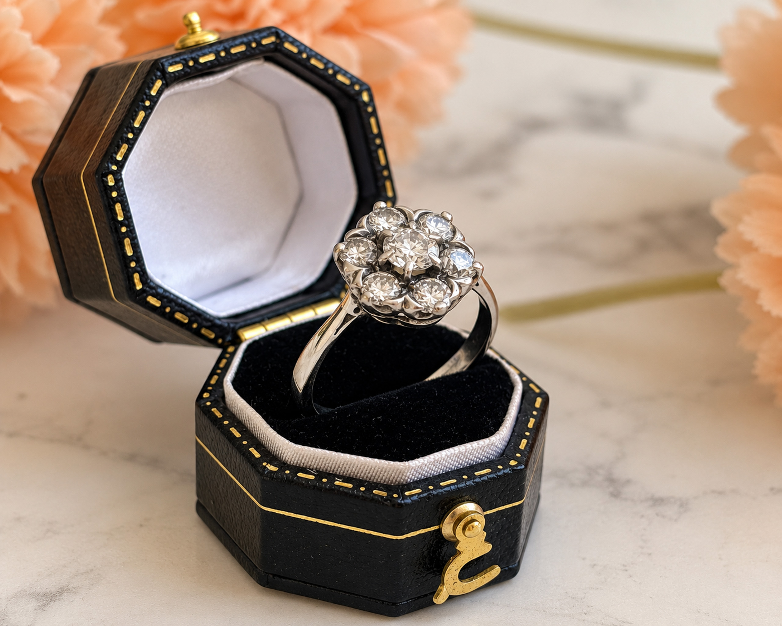 vintage flower cluster in box
