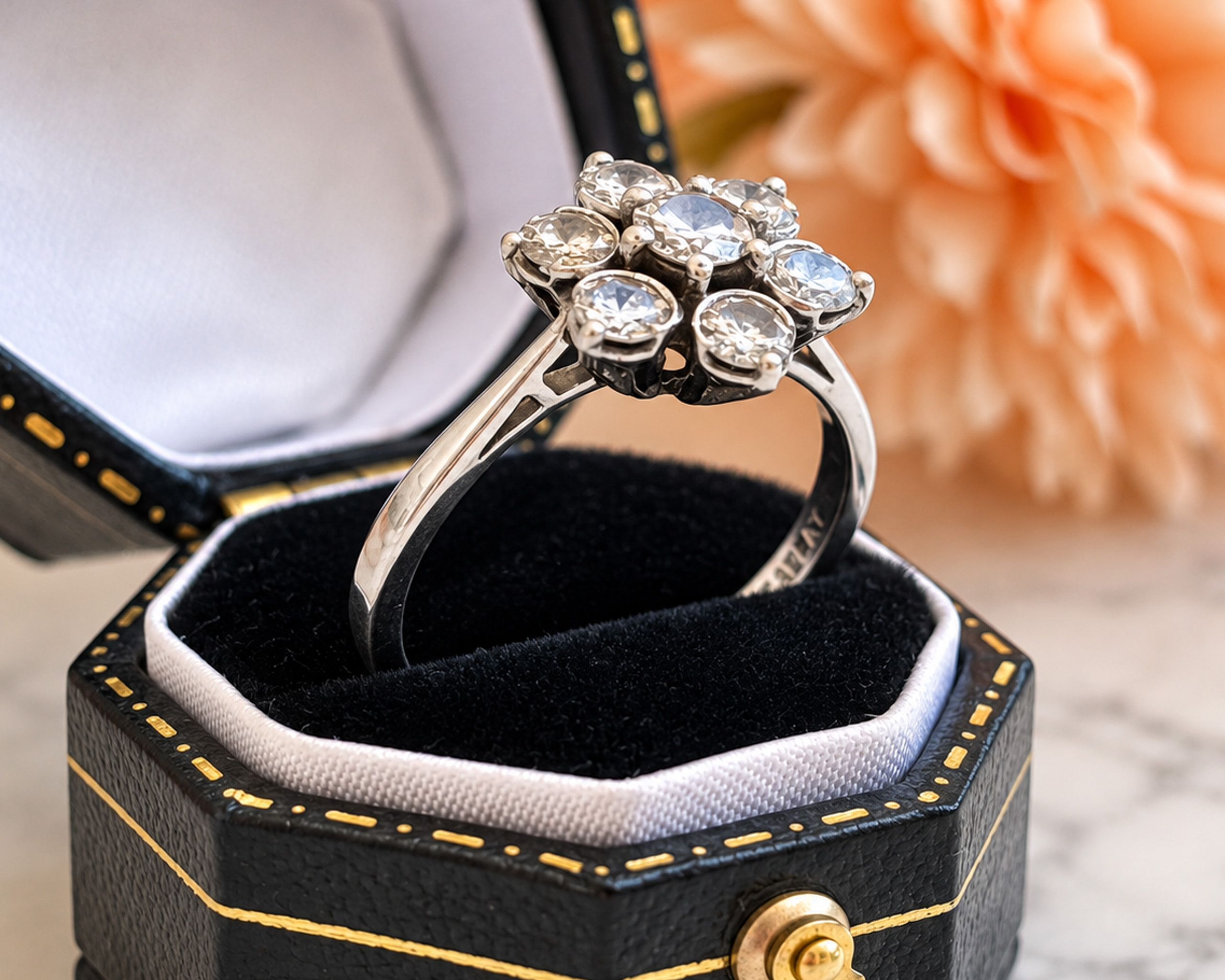 vintage flower ring box 2