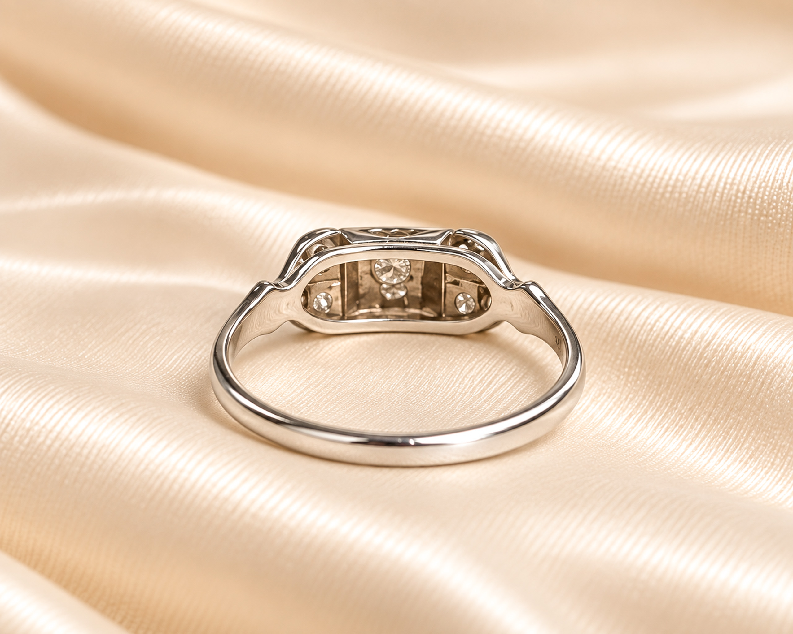 white gold art deco back