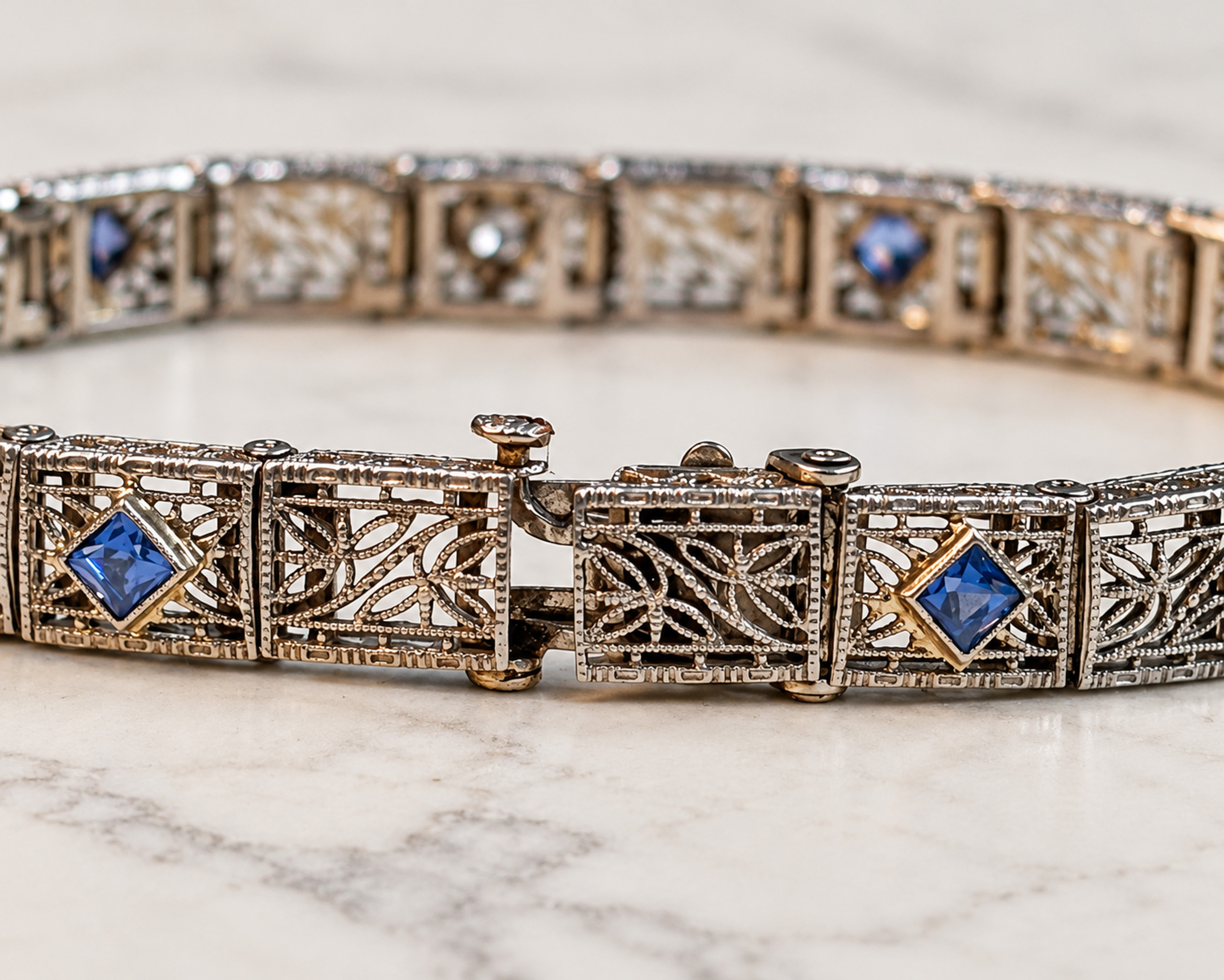 1920s sapphire bracelet clasp – Copy