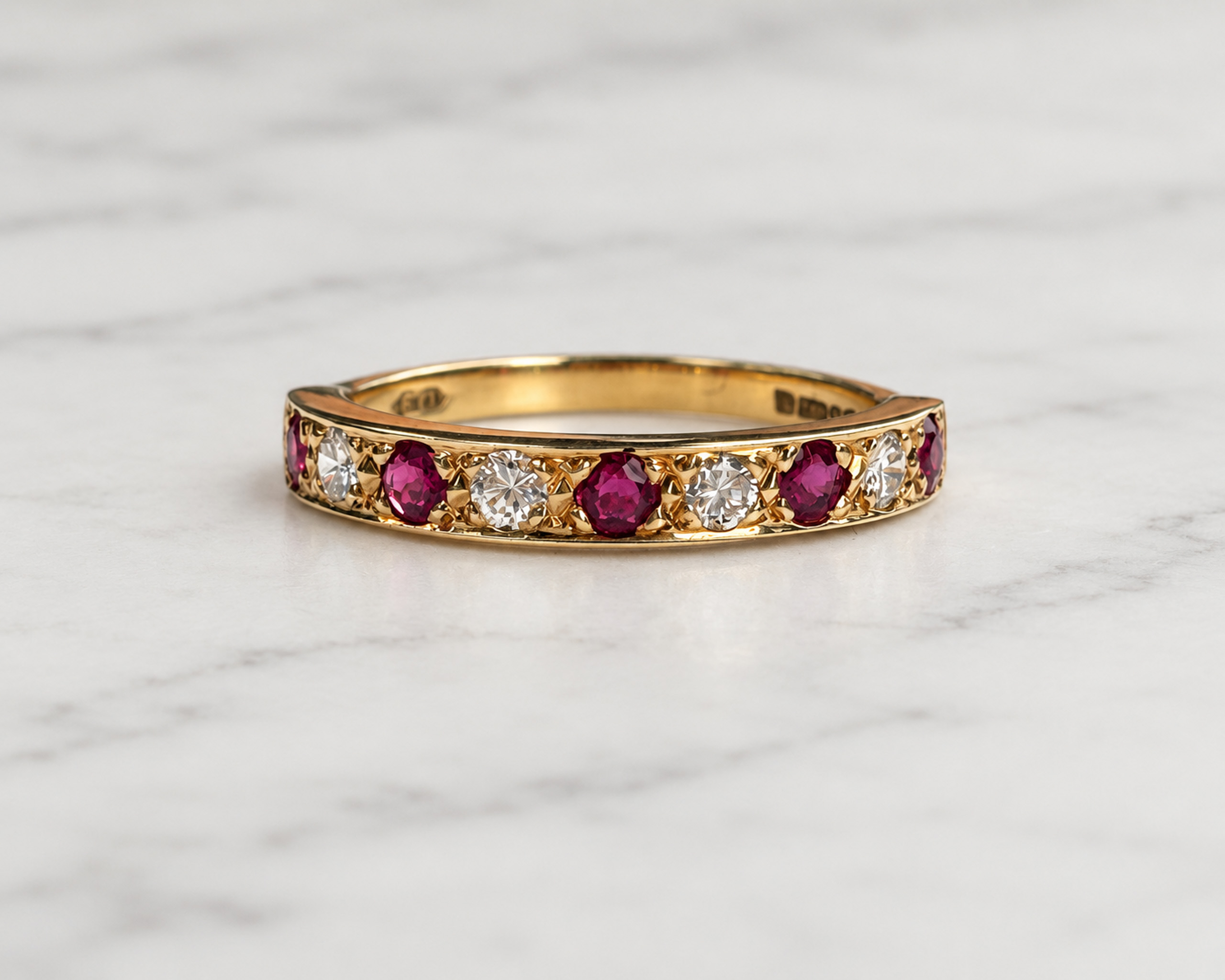 Antique Ruby and Diamond Gold Ring