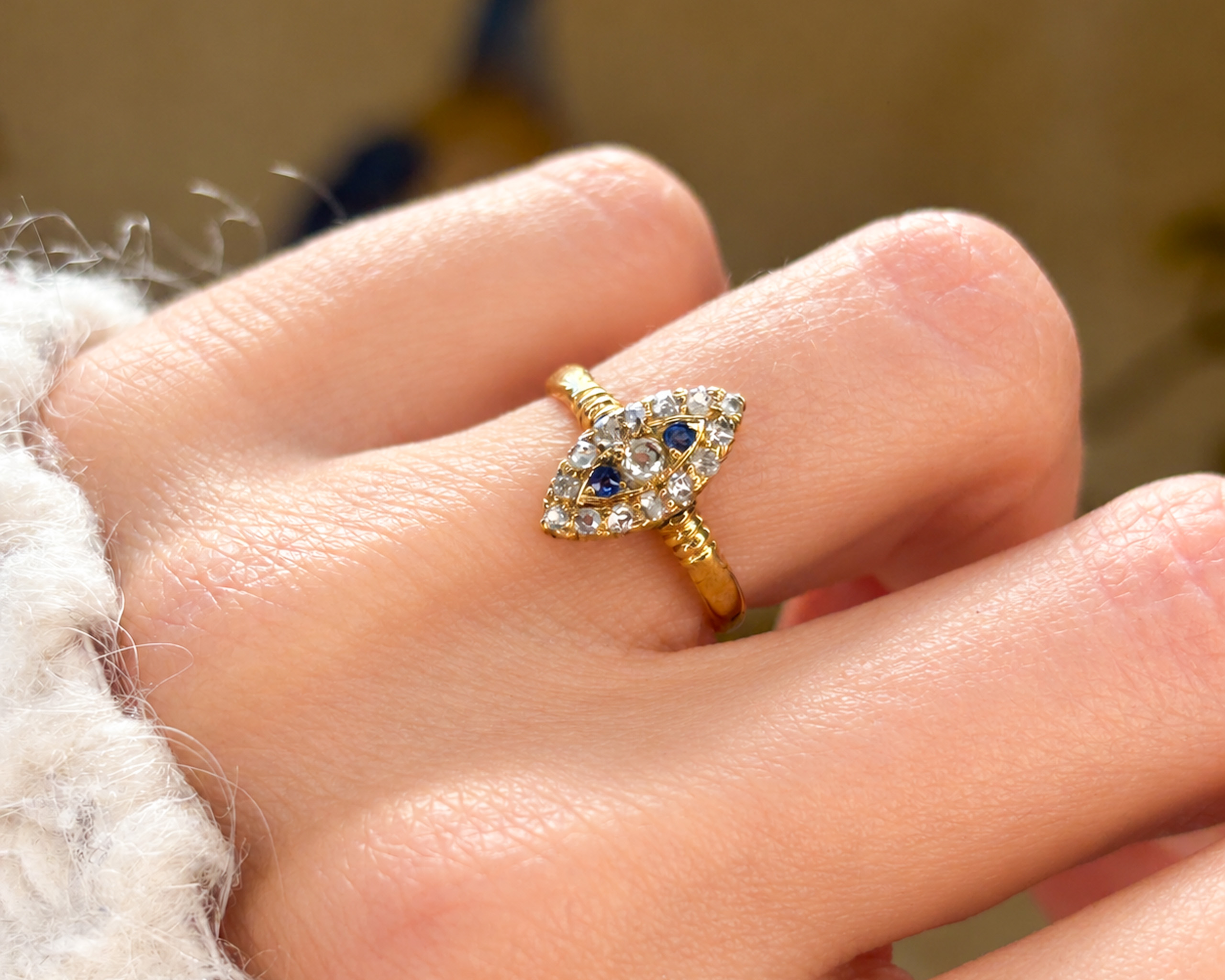 Edwardian navette ring
