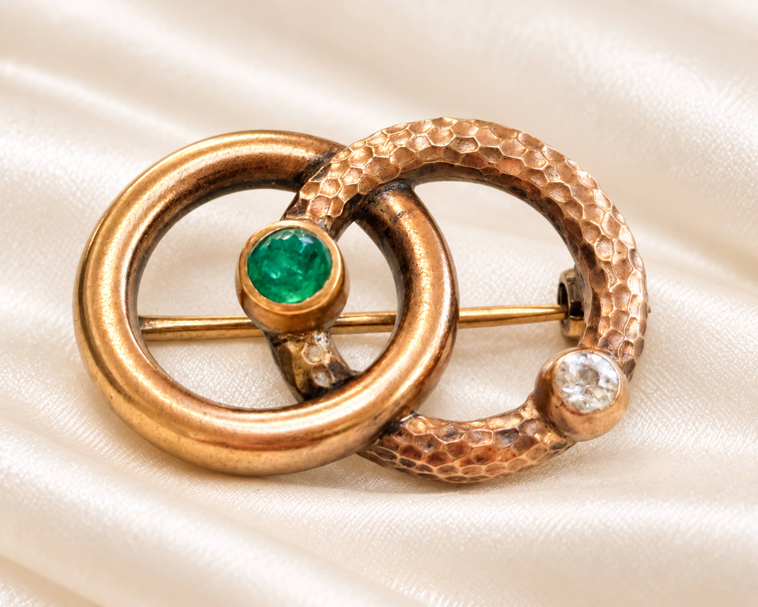 Victorian serpent brooch
