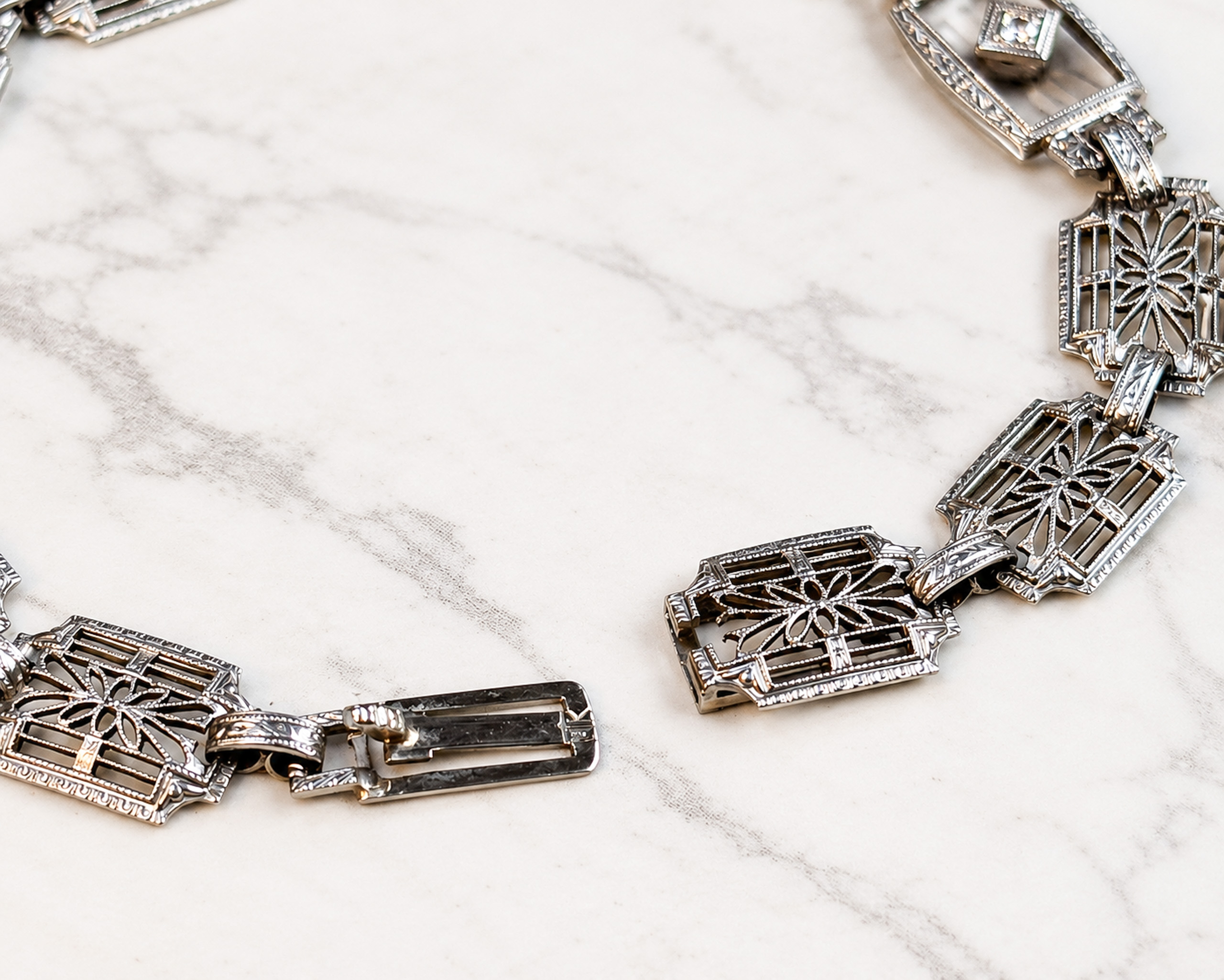 art deco diamond bracelet clasp