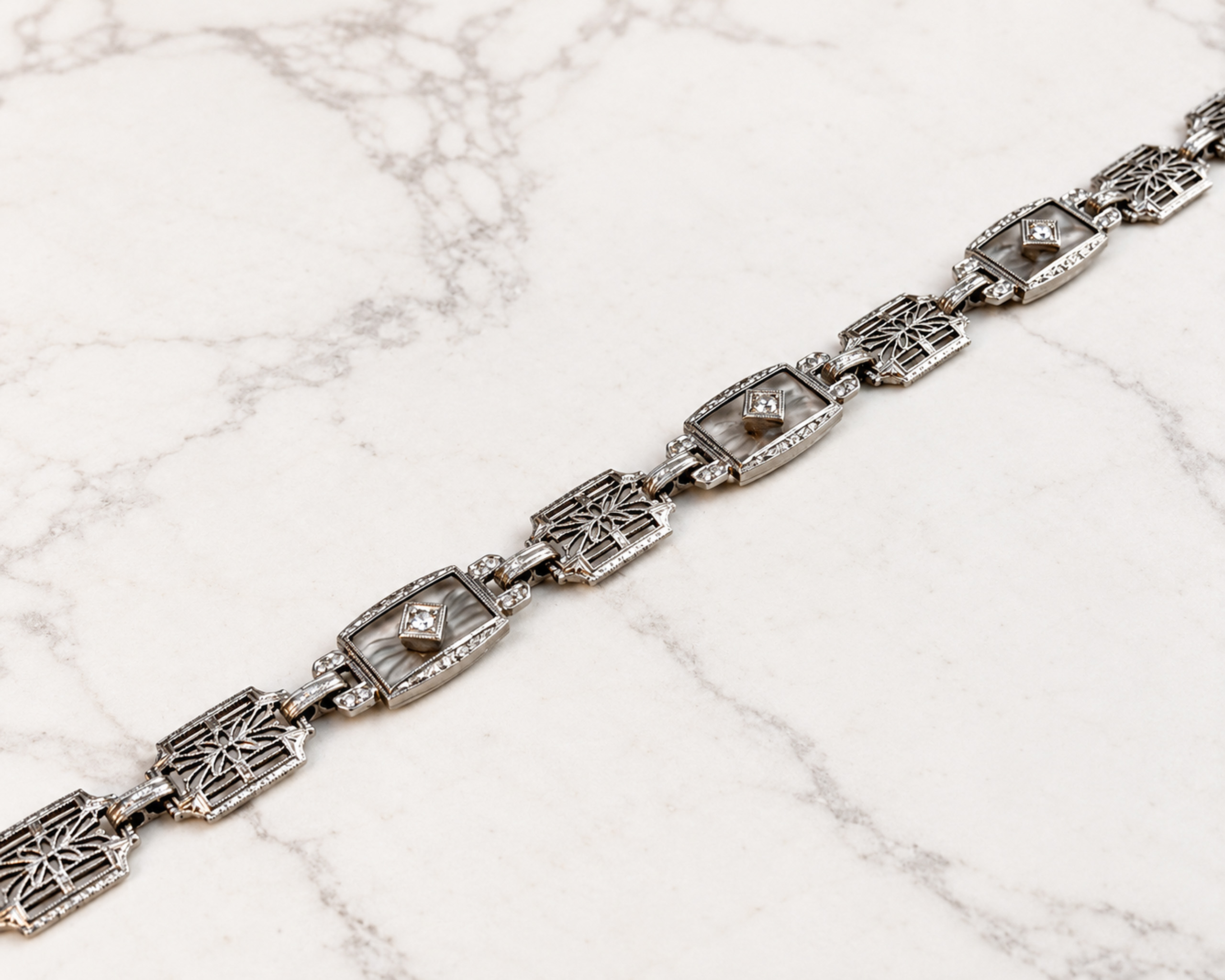 art deco diamond bracelet