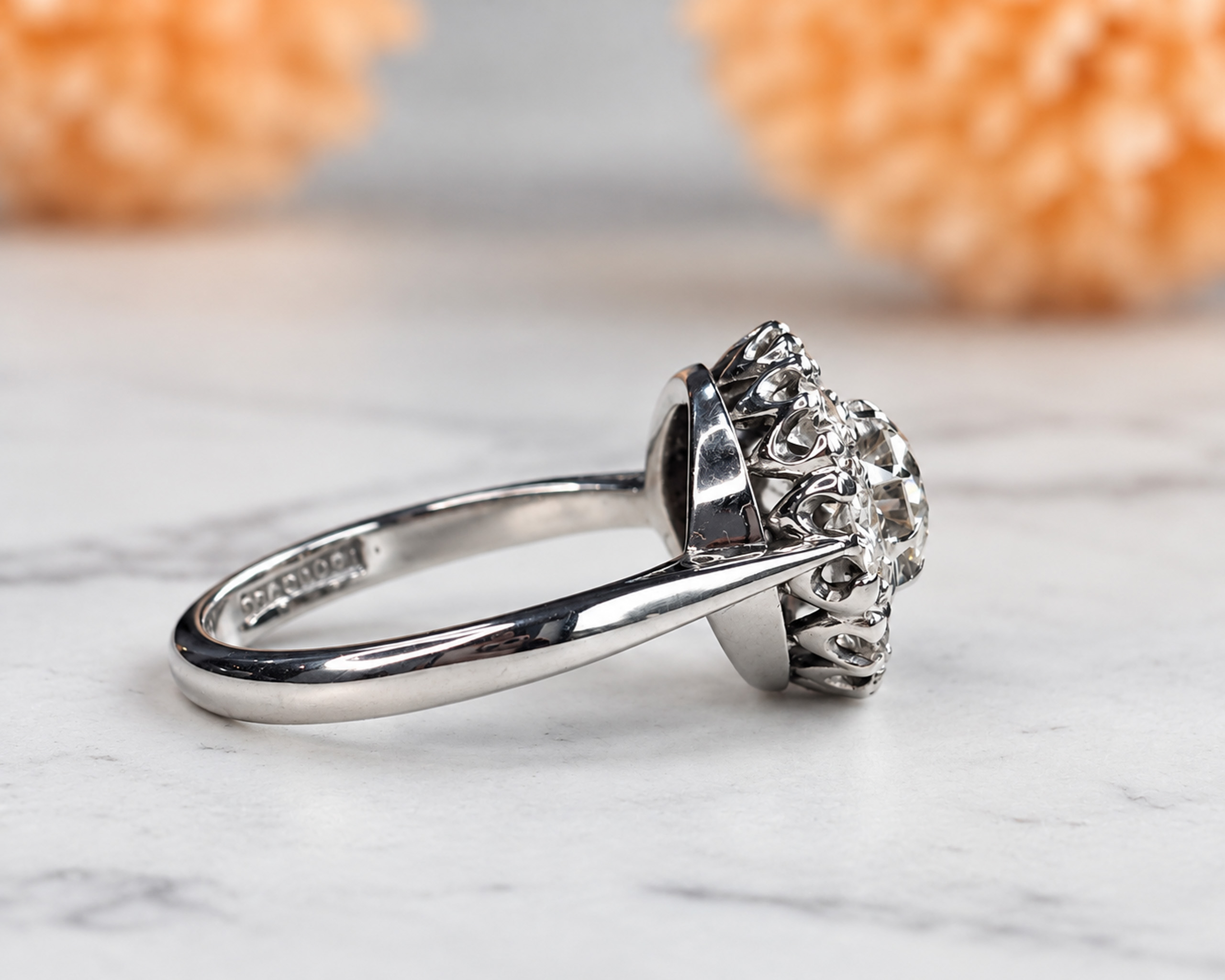 diamond halo cluster ring side