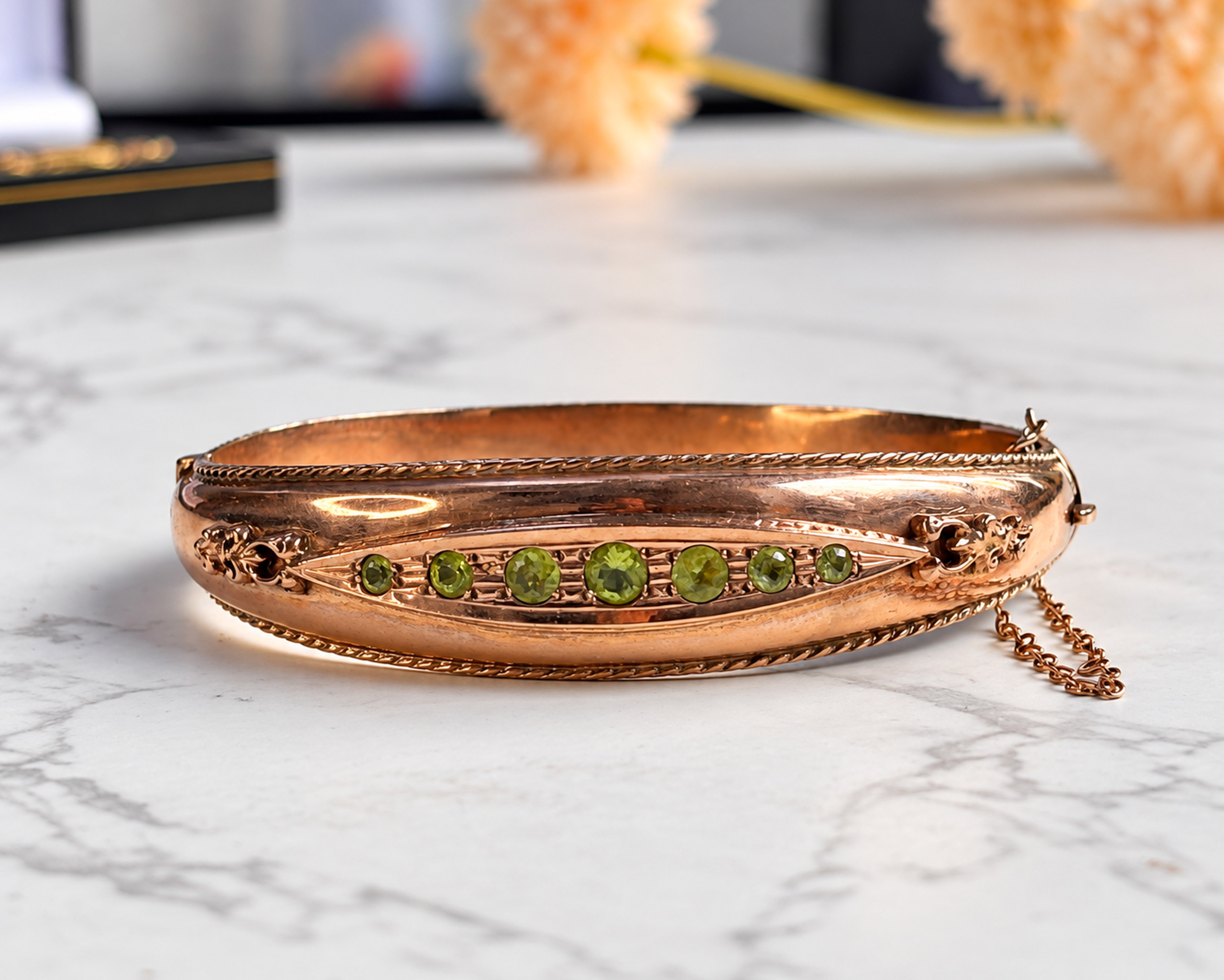 vintage peridot bangle