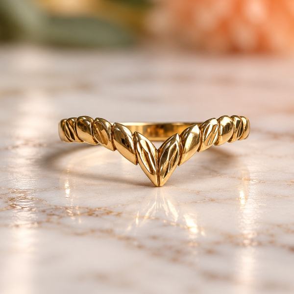 vintage 9ct gold wishbone ring for sale in Leeds